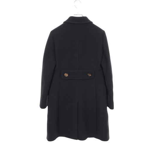 ウールメルトン コート ウール ネイビー ミュウミュウ