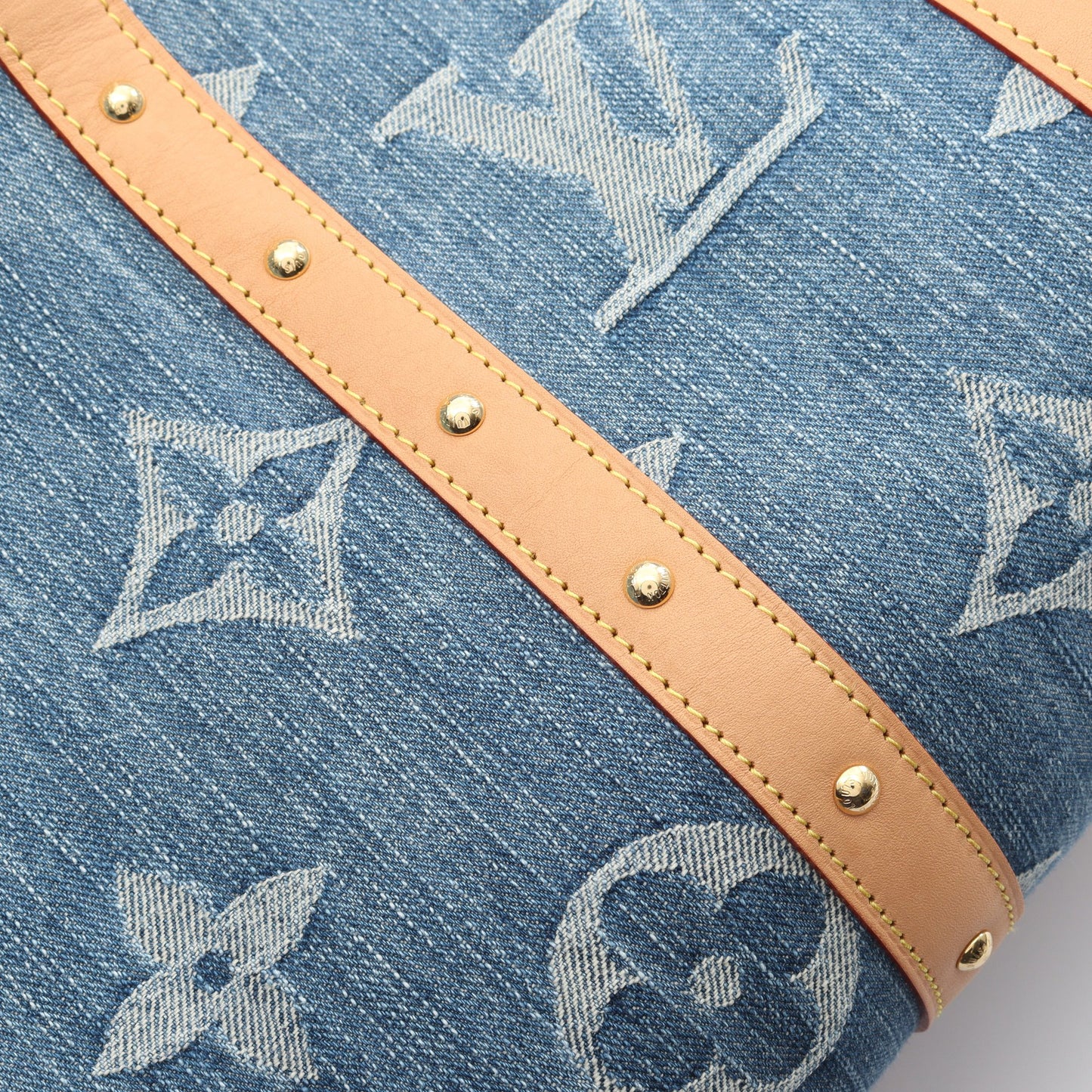 LV リミックス キーポル バンドリエール 45 モノグラムデニム ボストンバッグ デニム レザー ブルー 2WAY ルイヴィトン バッグ LOUIS VUITTON