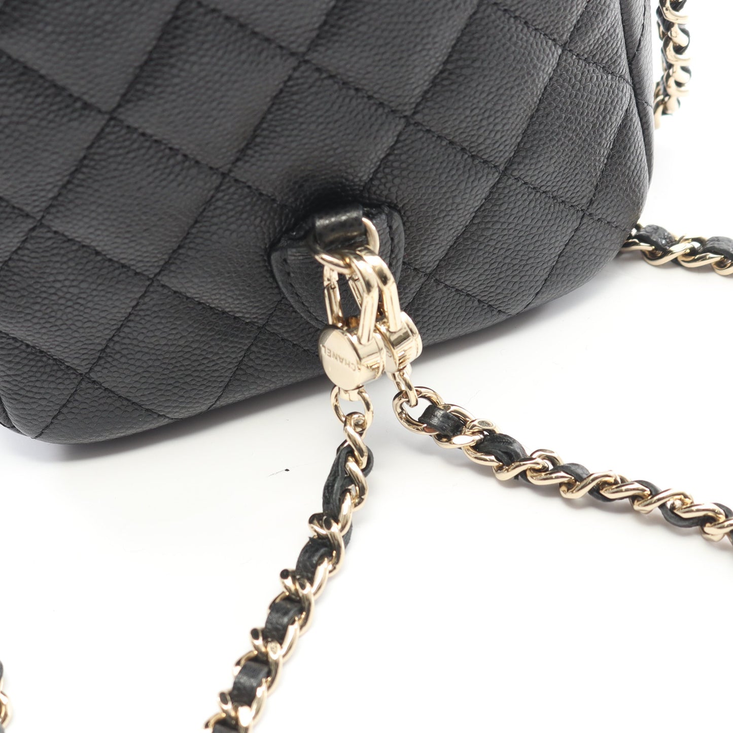 マトラッセ ミニリュック キャビアスキン ブラック ゴールド金具 シャネル バッグ CHANEL