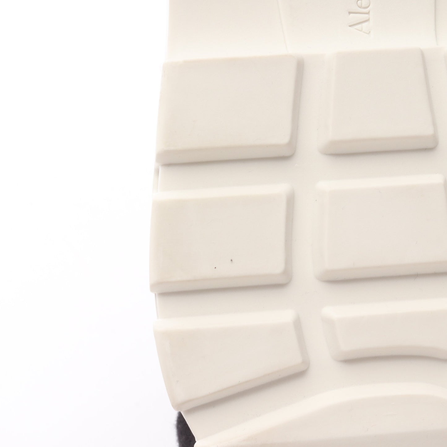 TREAD SLICK ハイカットスニーカー レザー シルバー アレキサンダーマックイーン シューズ ALEXANDER MCQUEEN