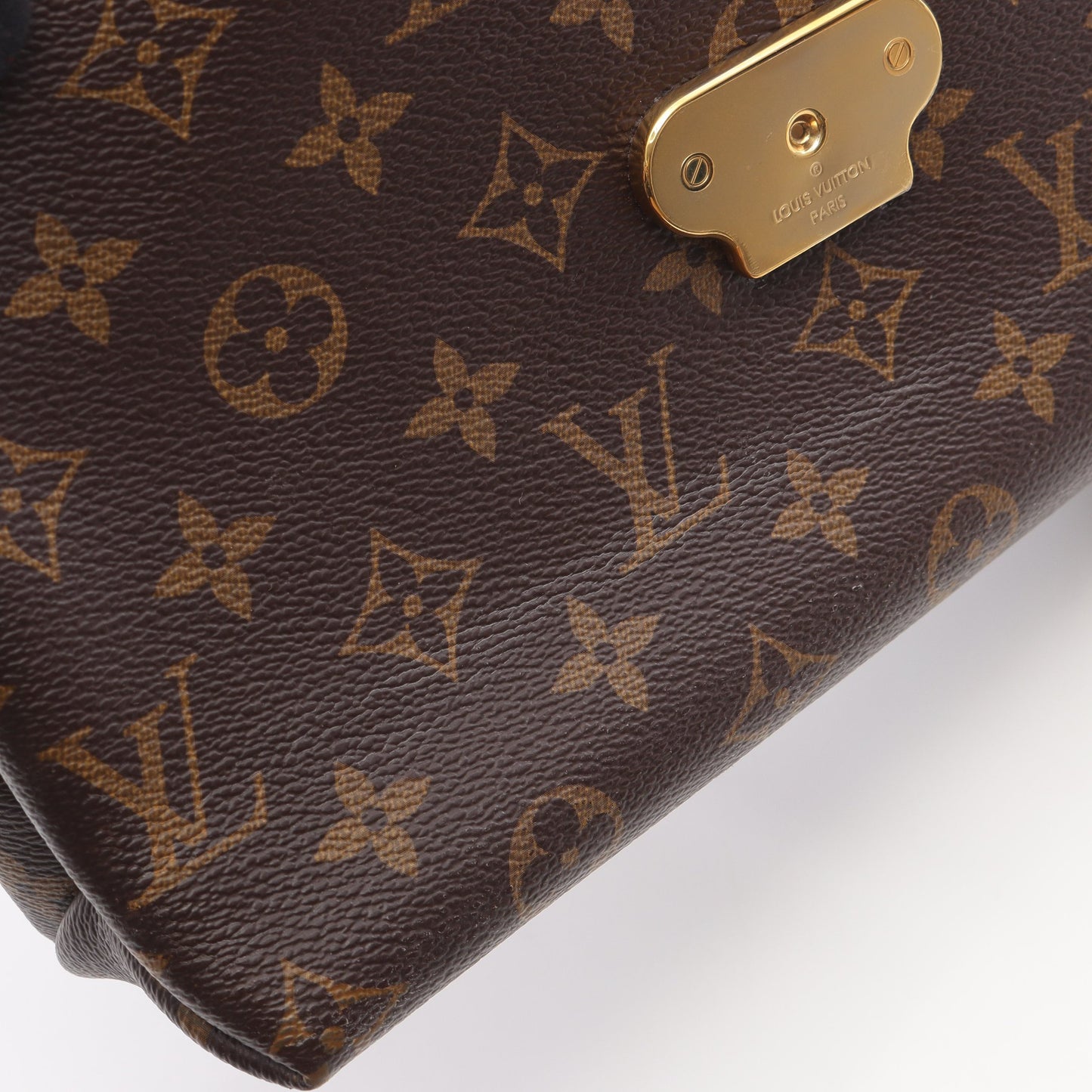 サン プラシード モノグラム スリーズ チェーンショルダーバッグ PVC レザー ブラウン レッド ルイヴィトン バッグ LOUIS VUITTON