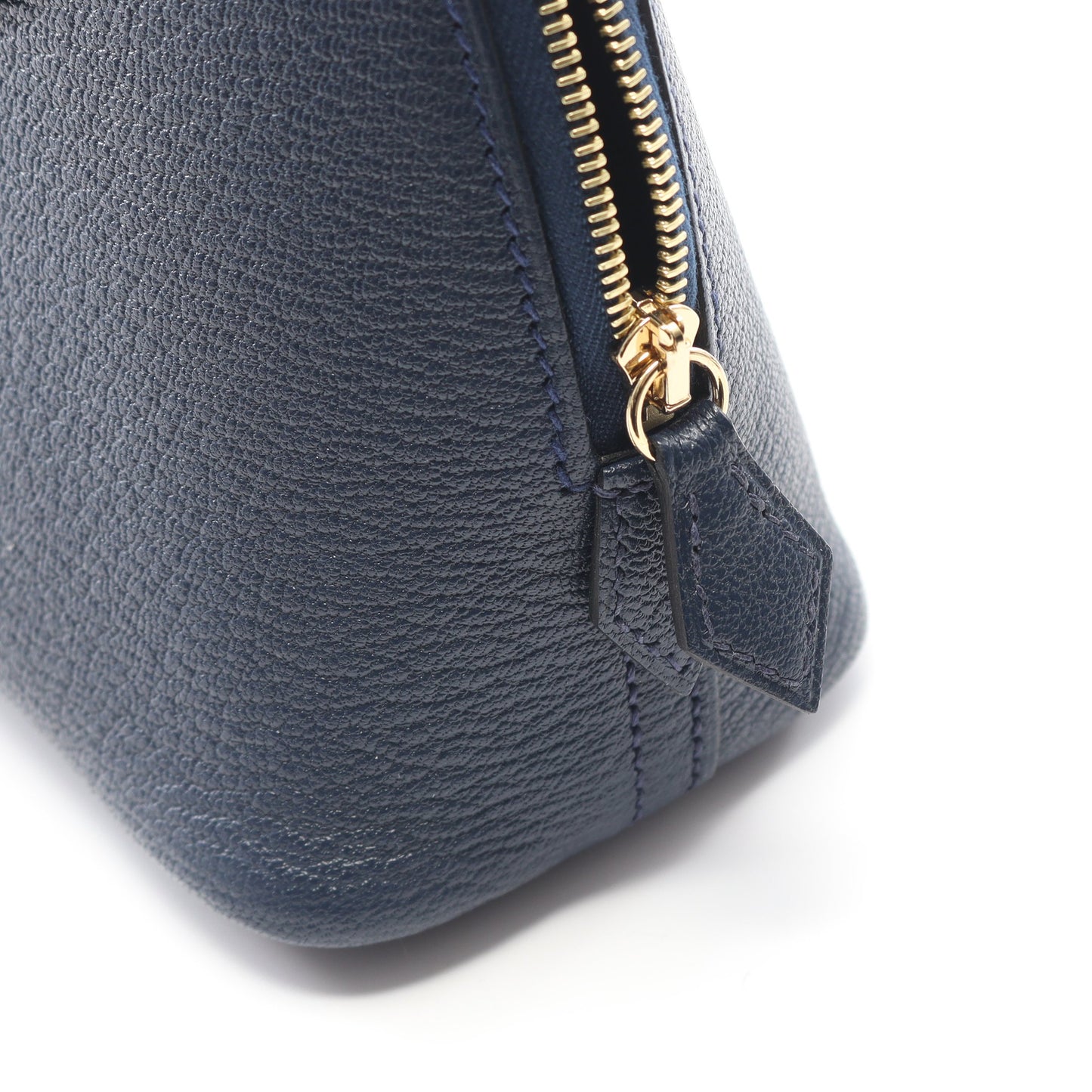 ボリード1923 ミニ ブルーネイビー ハンドバッグ シェーブル ネイビー ゴールド金具 2WAY K刻印 エルメス バッグ HERMES