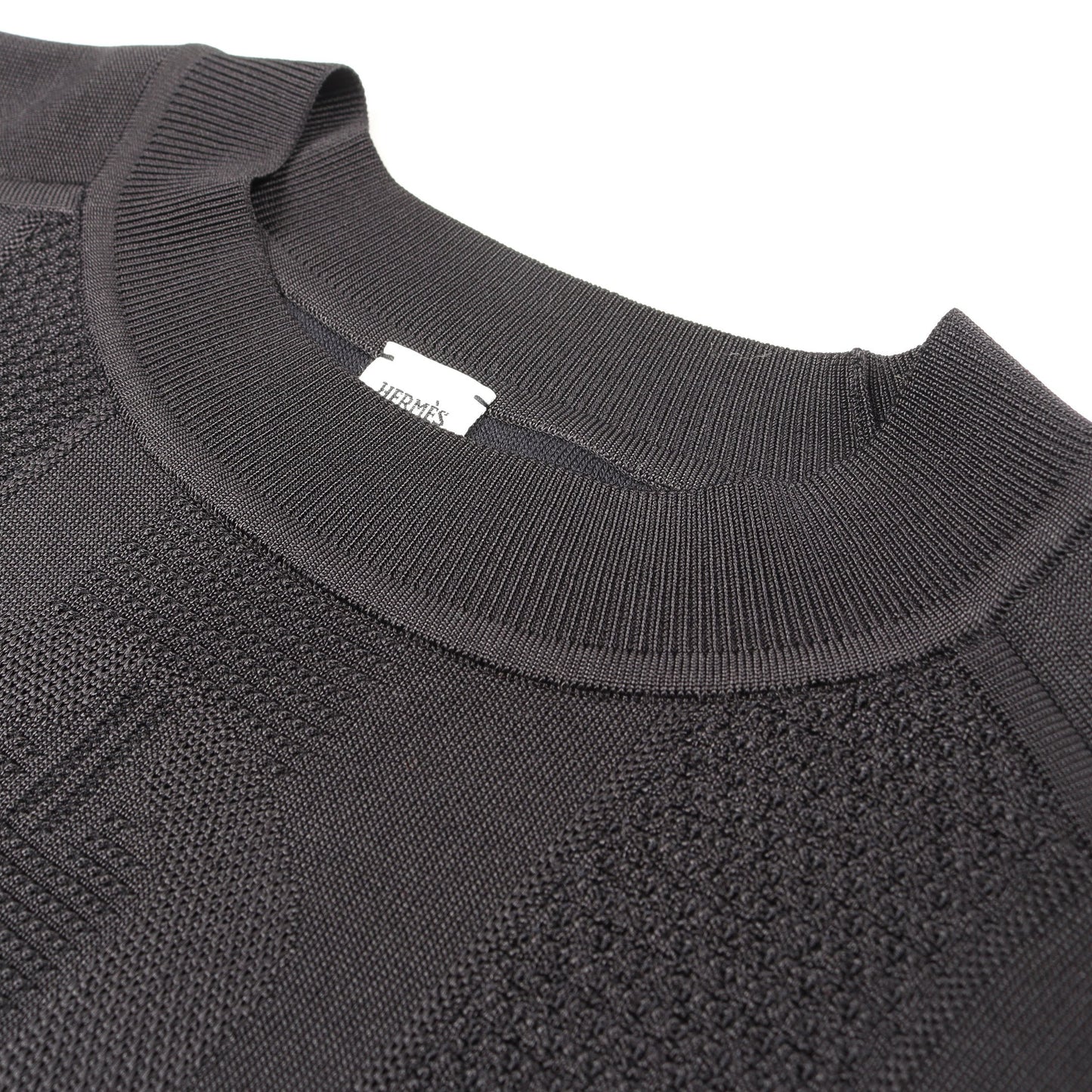 ニット クルーネック シルク ブラック エルメス トップス HERMES