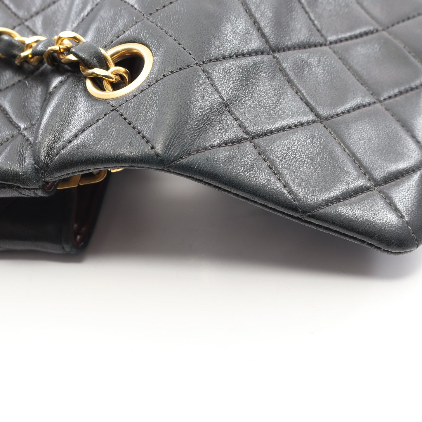 ミニマトラッセ20 チェーンショルダーバッグ ラムスキン ブラック ゴールド金具 ヴィンテージ シャネル バッグ CHANEL
