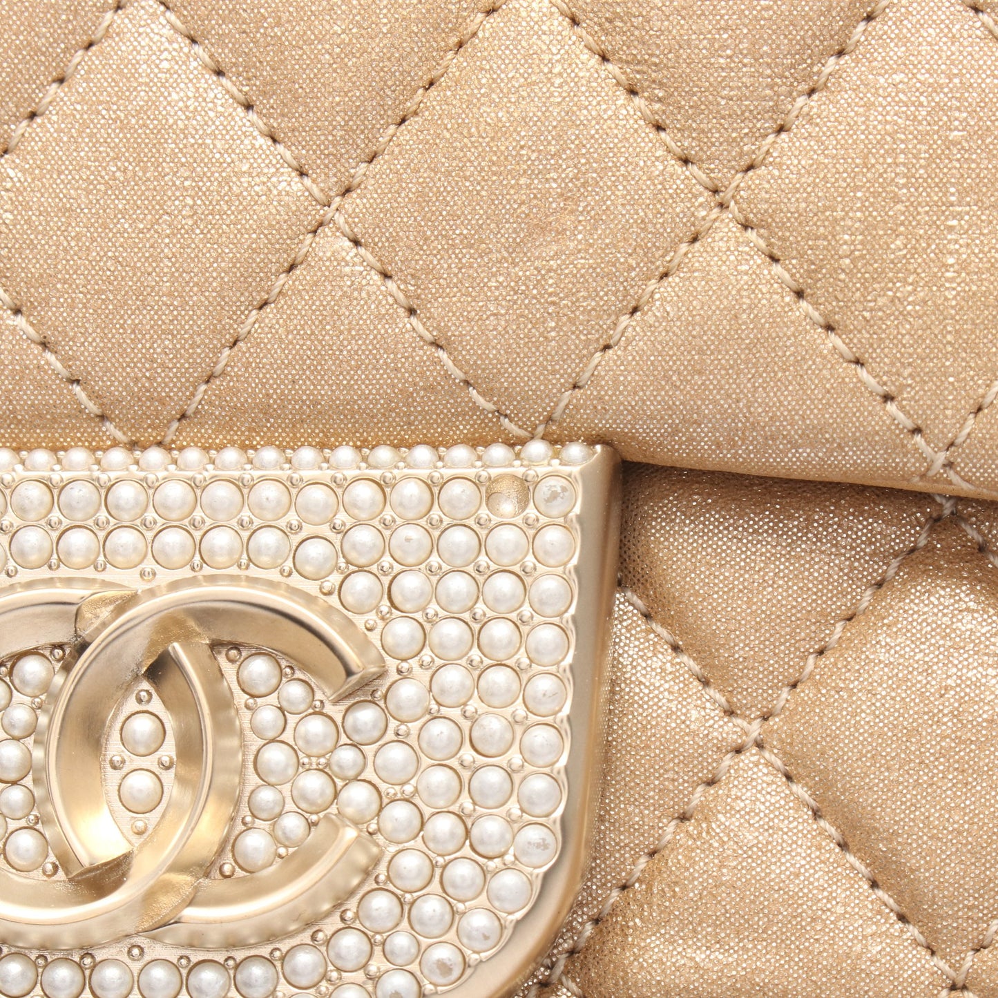 マトラッセ チェーンショルダーバッグ サテン ゴールド ゴールド金具 シャネル バッグ CHANEL