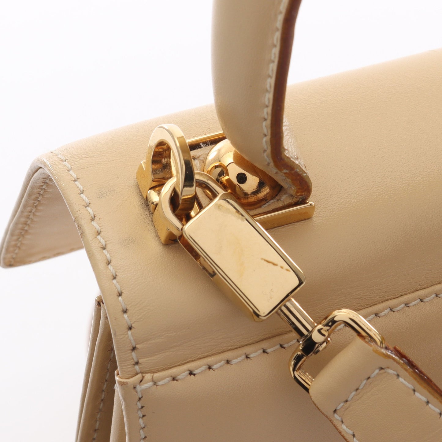 ガンチーニ ハンドバッグ レザー ベージュ 2WAY サルヴァトーレフェラガモ バッグ Salvatore Ferragamo