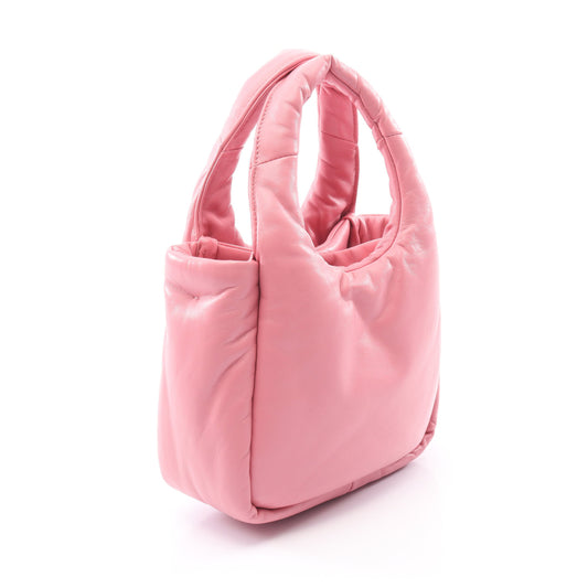 パデッド ハンドバッグ レザー ピンク 2WAY プラダ