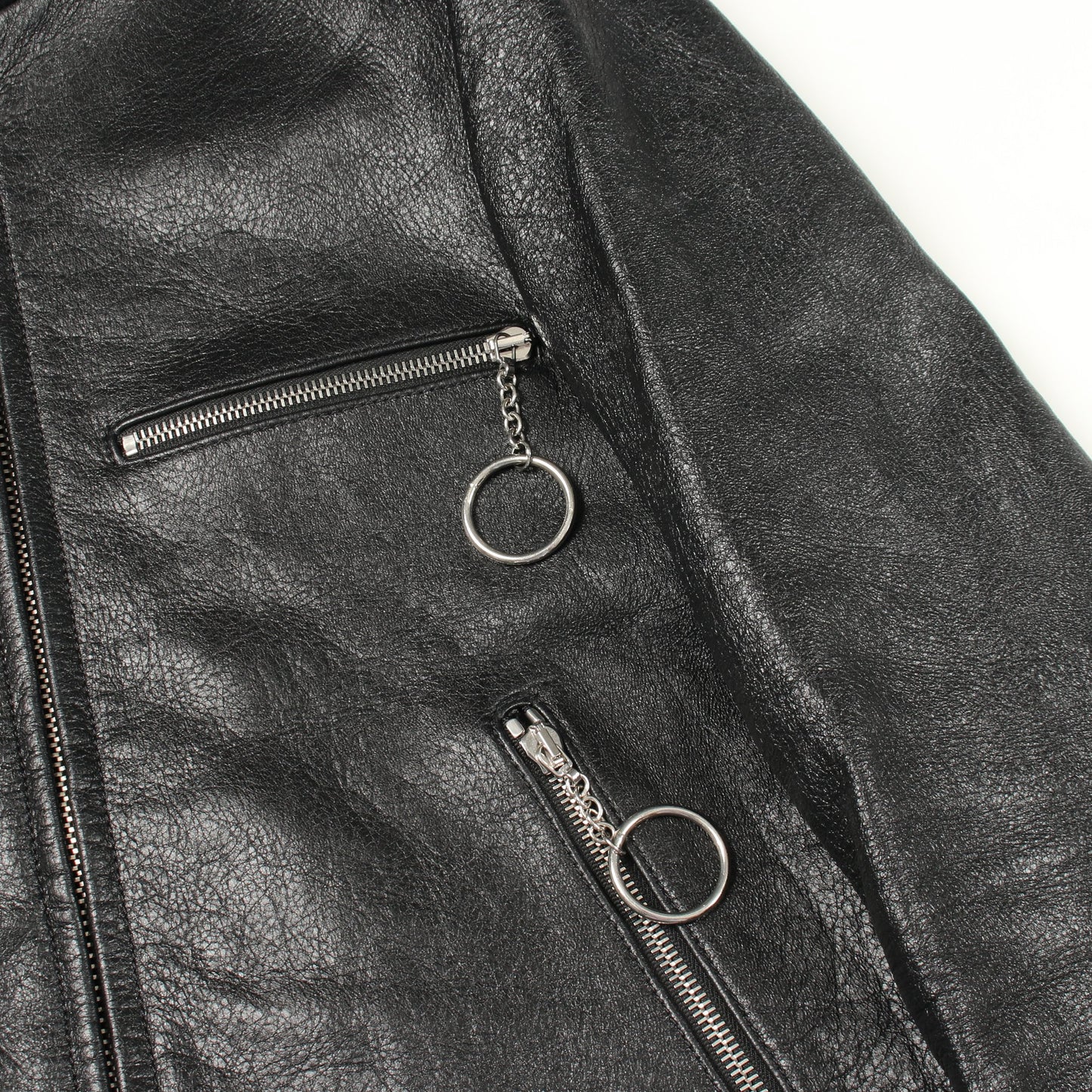 シングル ライダースジャケット レザー ブラック バレンシアガ アウター BALENCIAGA