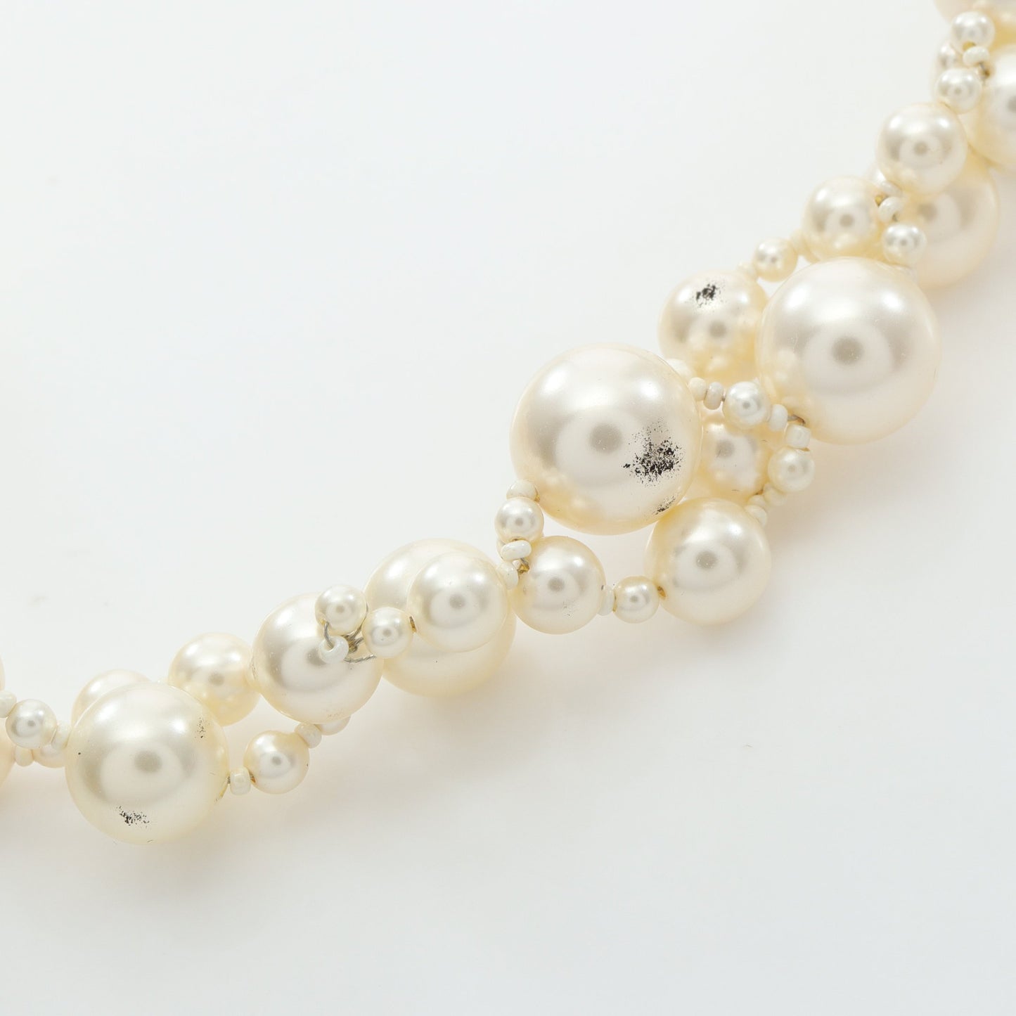 ネックレス フェイクパール シルバー オフホワイト 13S シャネル アクセサリー CHANEL