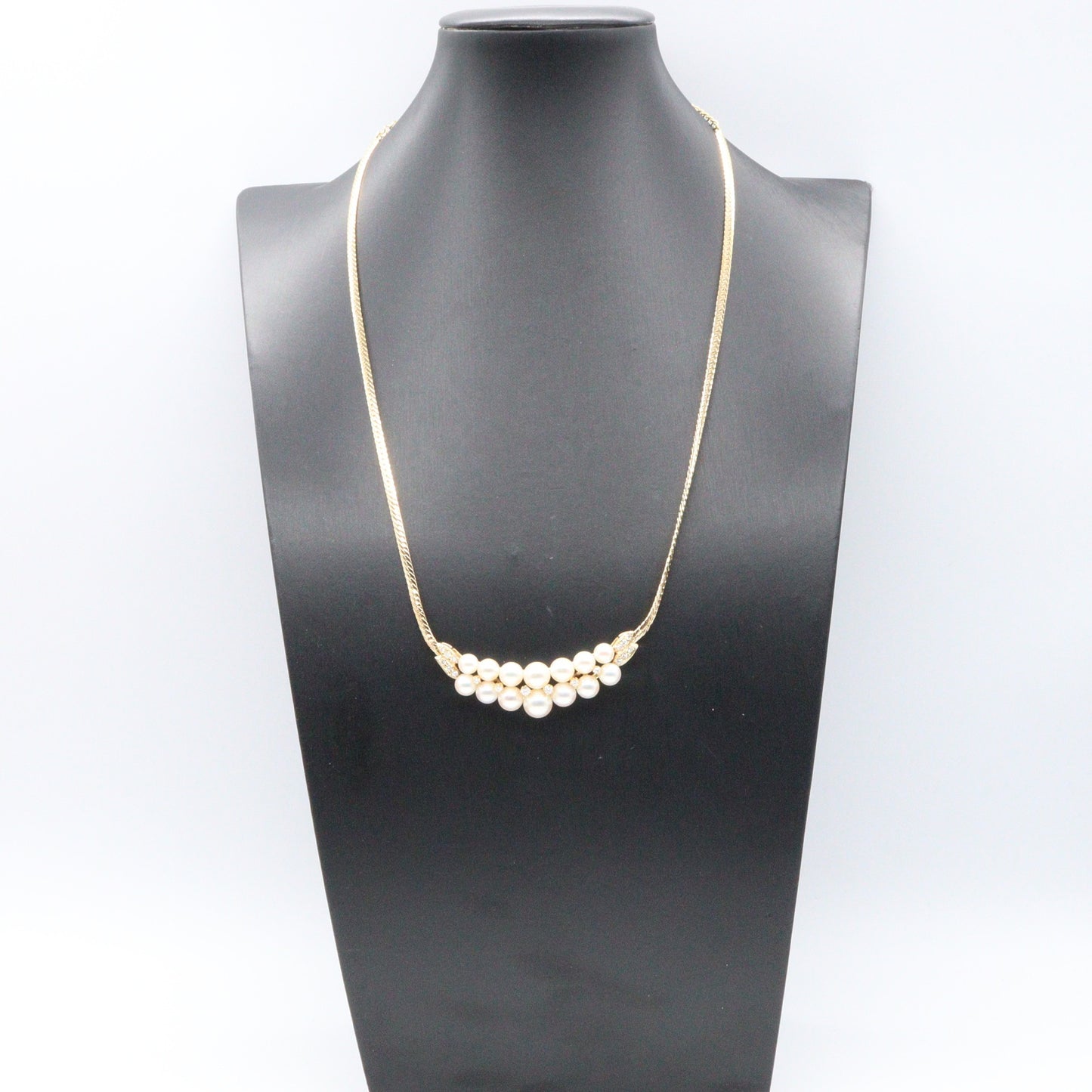 パール ダイヤ ネックレス ネックレス K18YG パール ダイヤモンド イエローゴールド ホワイト クリア ミキモト アクセサリー MIKIMOTO