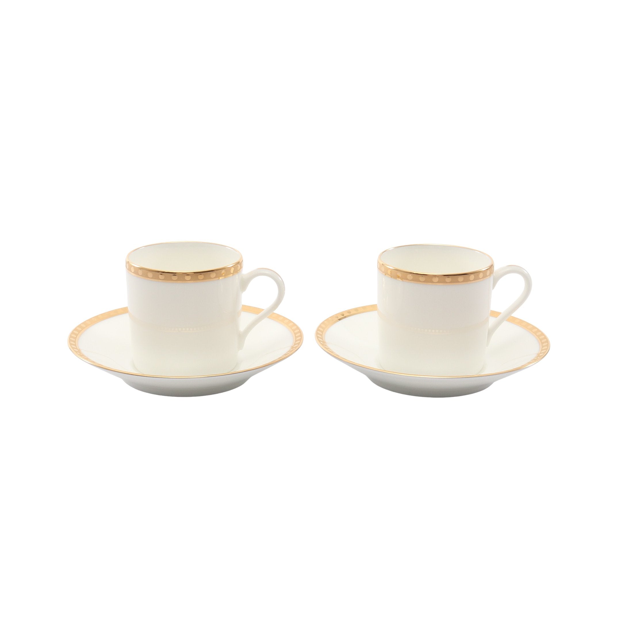Co. & TIFFANY ティファニー　陶器　スター　ゴールドカラー (ティファニー) 2P ゴールドバンド プレートセット 小物入れ