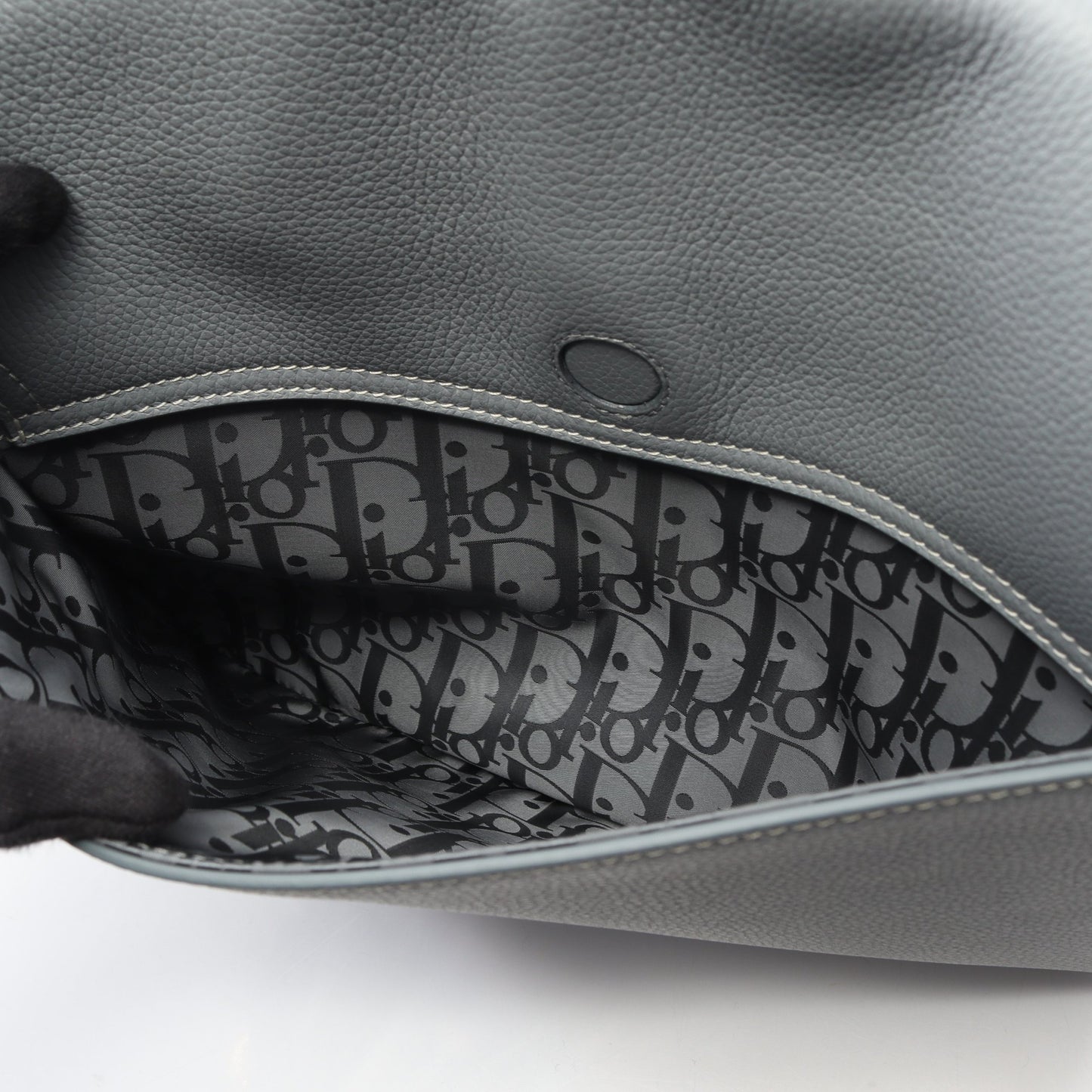 SADDLE サドル メッセンジャーバッグ ショルダーバッグ レザー グレー クリスチャンディオール バッグ Christian Dior
