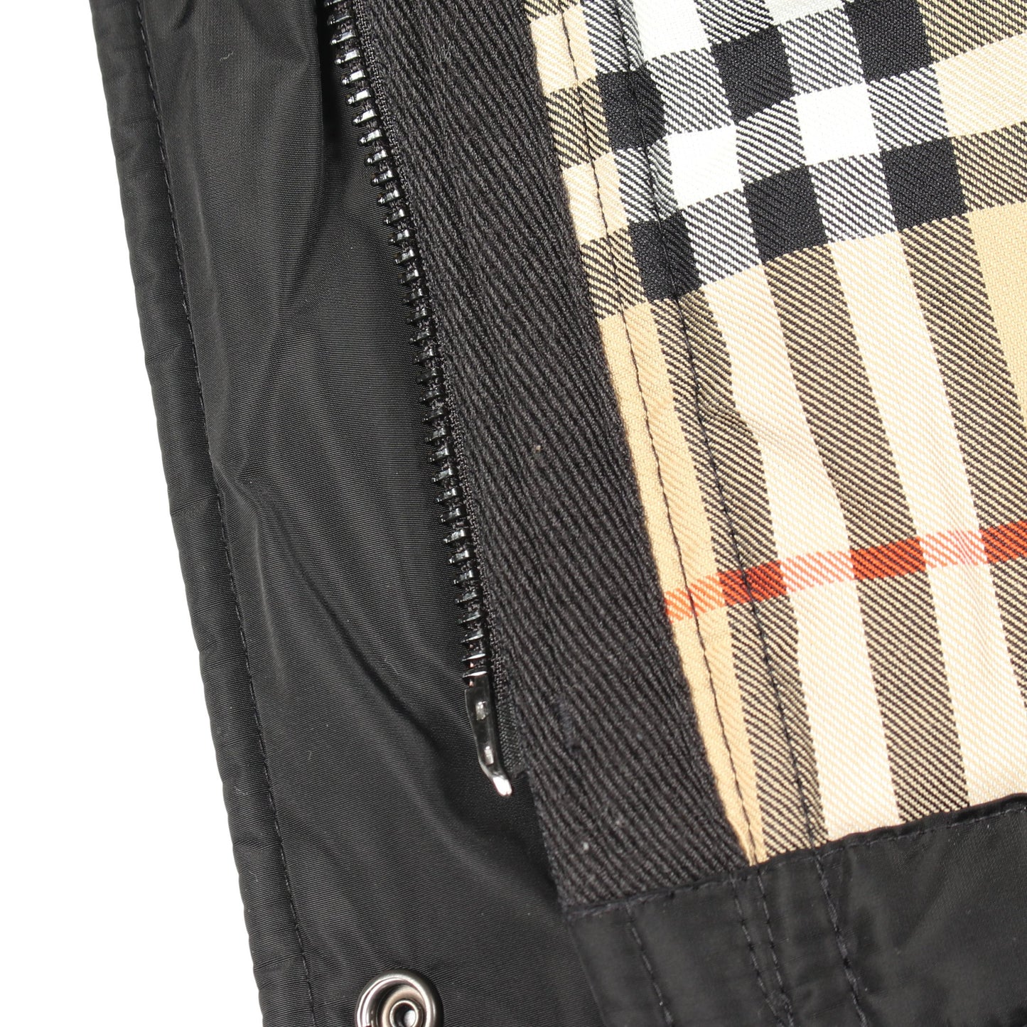 裏地ノバチェック フード付き キルティングジャケット ナイロン ブラック バーバリー アウター BURBERRY