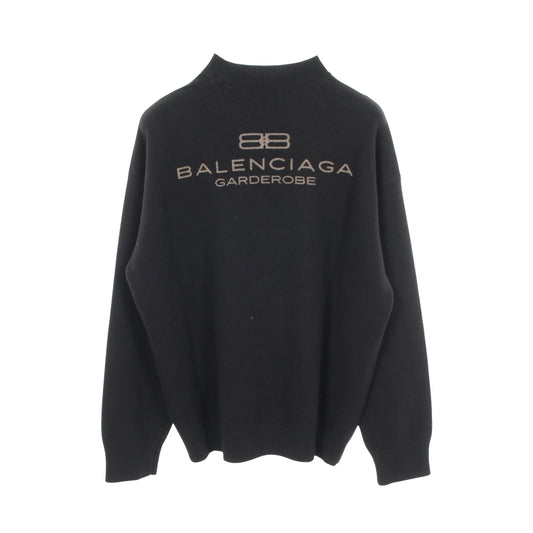 Garde-Robe ニット バックロゴ ウール ブラック バレンシアガ