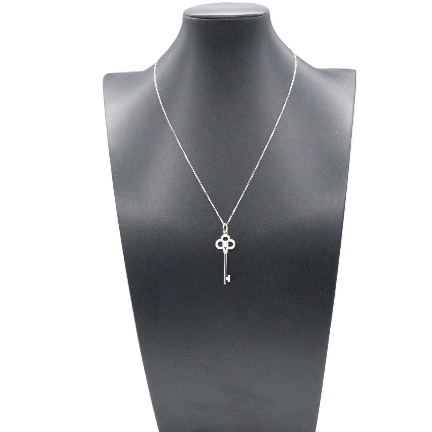 クラウン キー ネックレス ダイヤ ネックレス K18WG ダイヤモンド ホワイトゴールド クリア ティファニー アクセサリー TIFFANY & Co.
