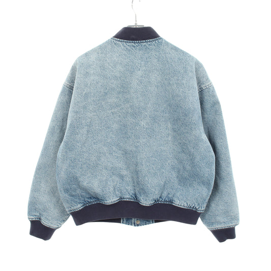 Washed Knockout Denim Varsity Jacket デニムジャケット コットン インディゴブルー シュプリーム アウター Supreme