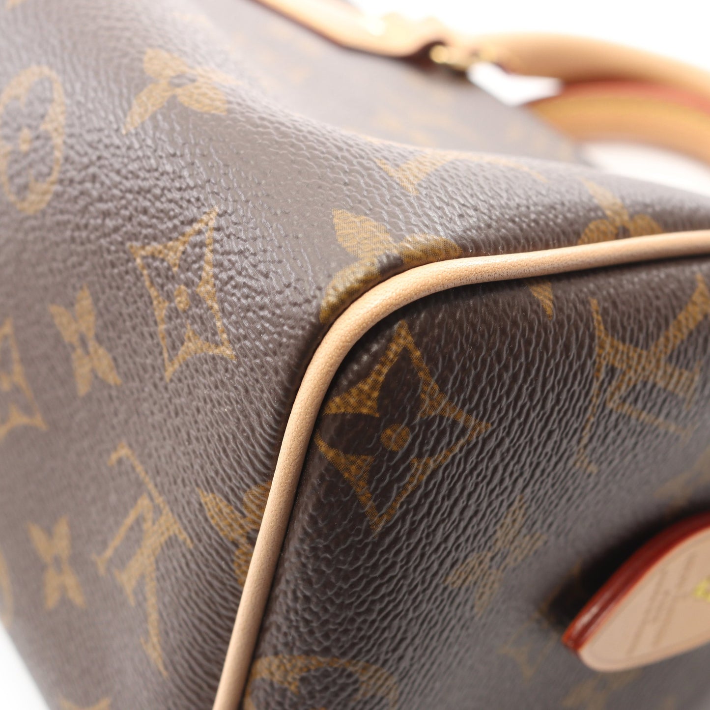 スピーディ バンドリエール 20 モノグラム ベージュ ハンドバッグ PVC レザー ブラウン 2WAY ルイヴィトン バッグ LOUIS VUITTON