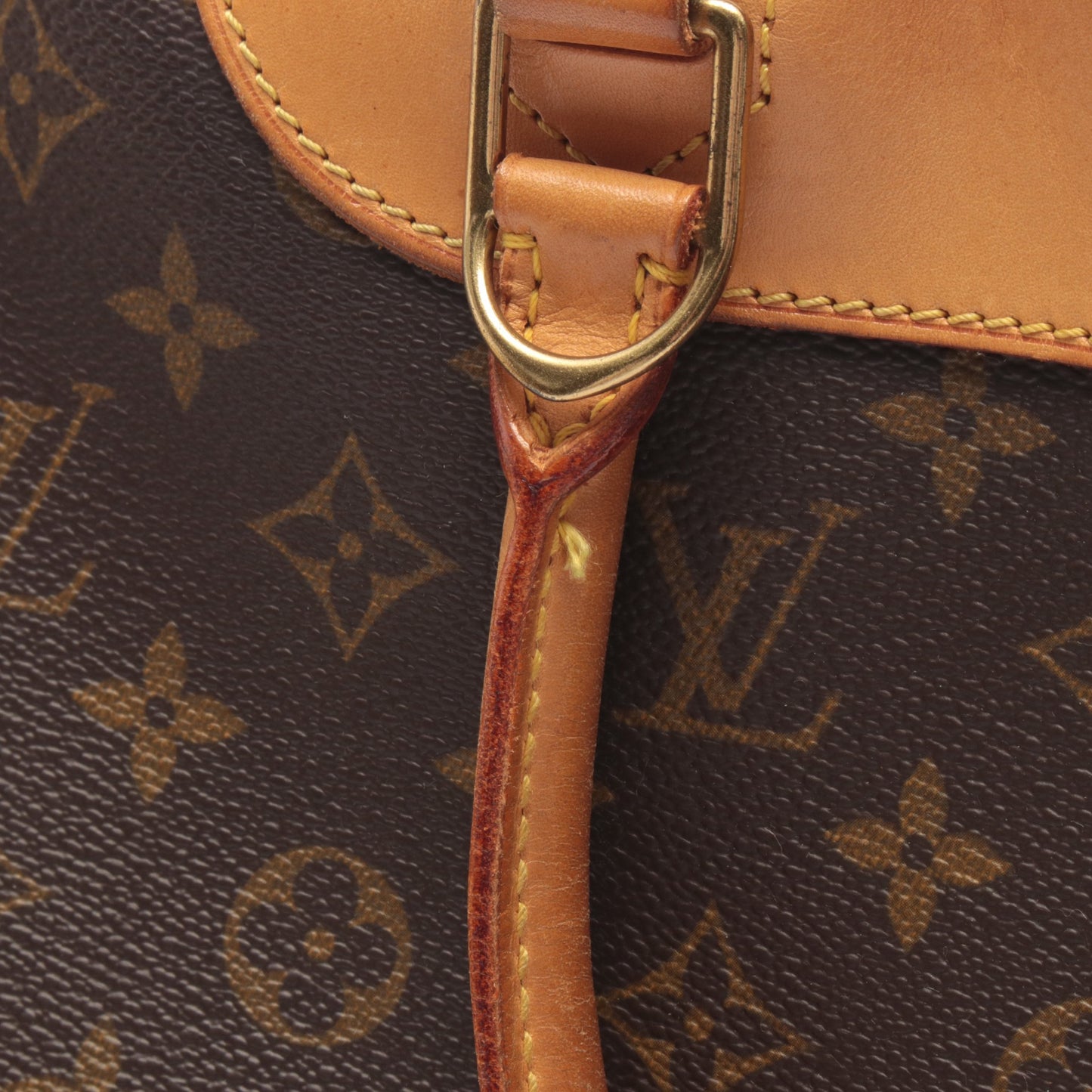 ドーヴィル ボーリングヴァニティ モノグラム ハンドバッグ PVC レザー ブラウン ルイヴィトン バッグ LOUIS VUITTON