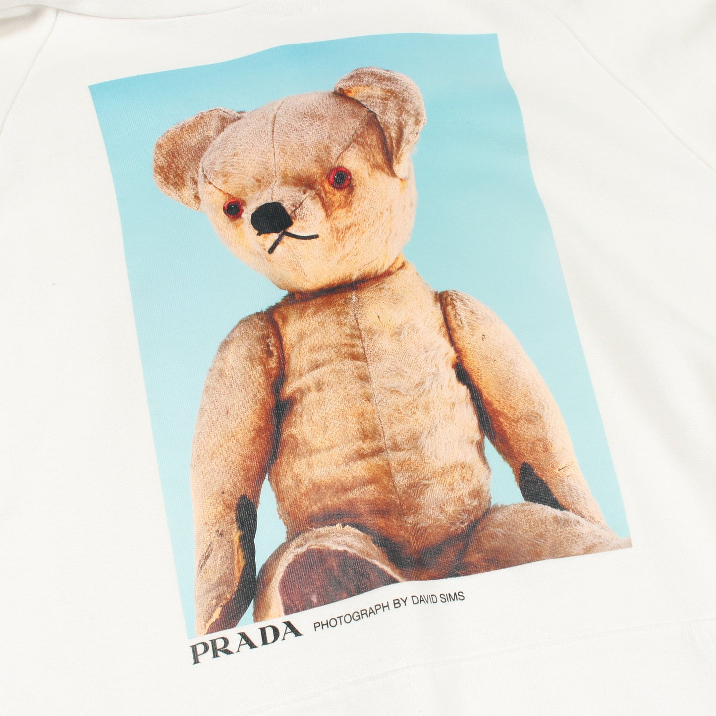 PRADA × David Sims プルオーバーパーカー テディベア コットン ホワイト プラダ トップス PRADA