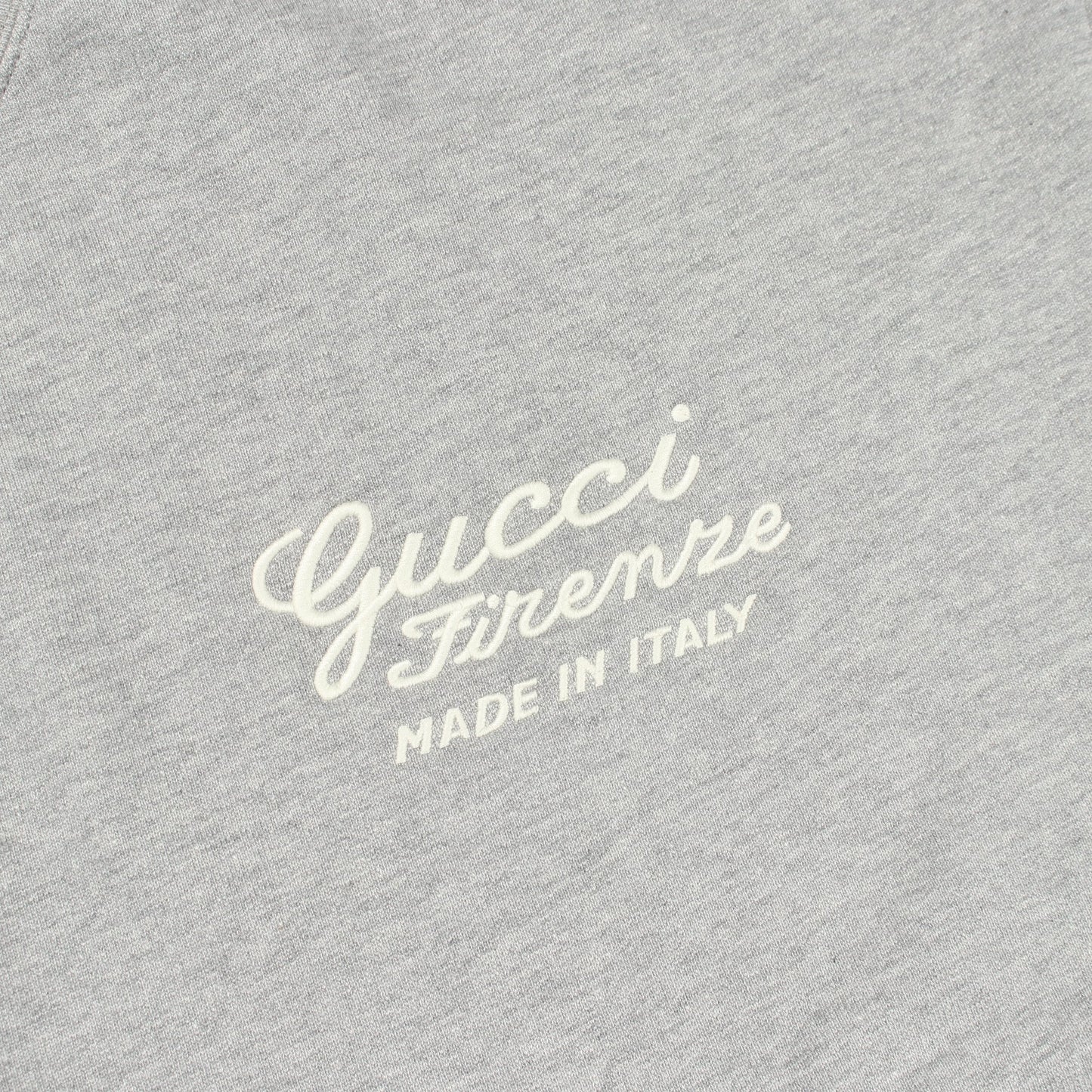 スウェットシャツ クルーネック 長袖 ロゴ刺繍 バックロゴ コットン グレー グッチ トップス GUCCI