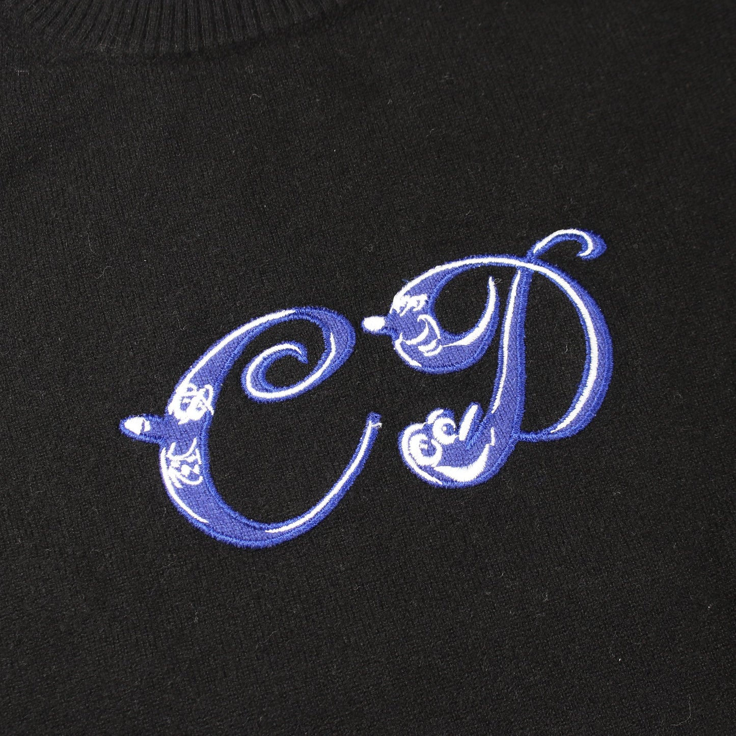 DIOR × KENNY SCHARF CDロゴ刺繍 ニット カシミヤ ブラック ディオール トップス DIOR