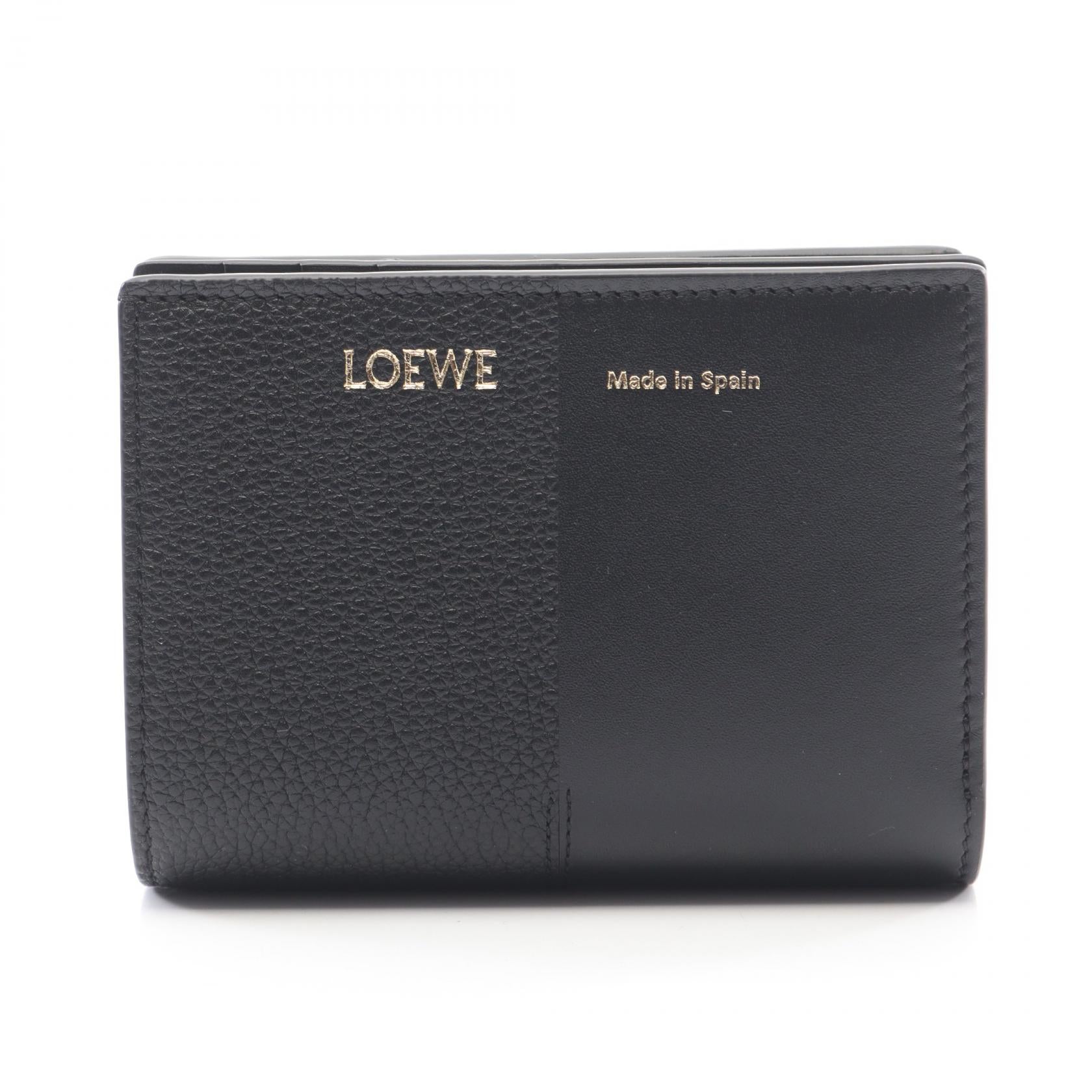 Loewe ロエベ リピート 黒 レザー コンパクト　二つ折り財布 楽天市場】ロエベ 二つ折り財布の通販