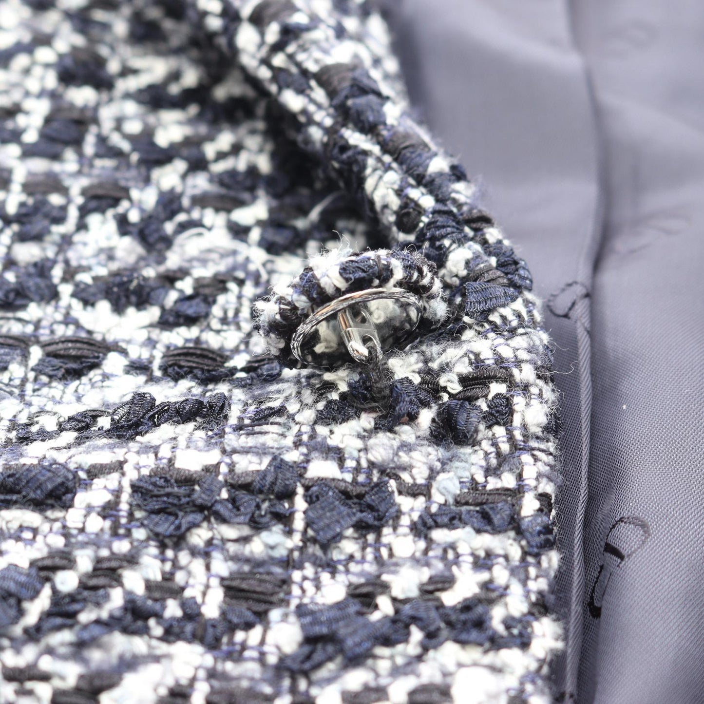 Cannage Wool Blend Tweed Jacket ツイード ジャケット コットン ネイビー ディオール アウター DIOR