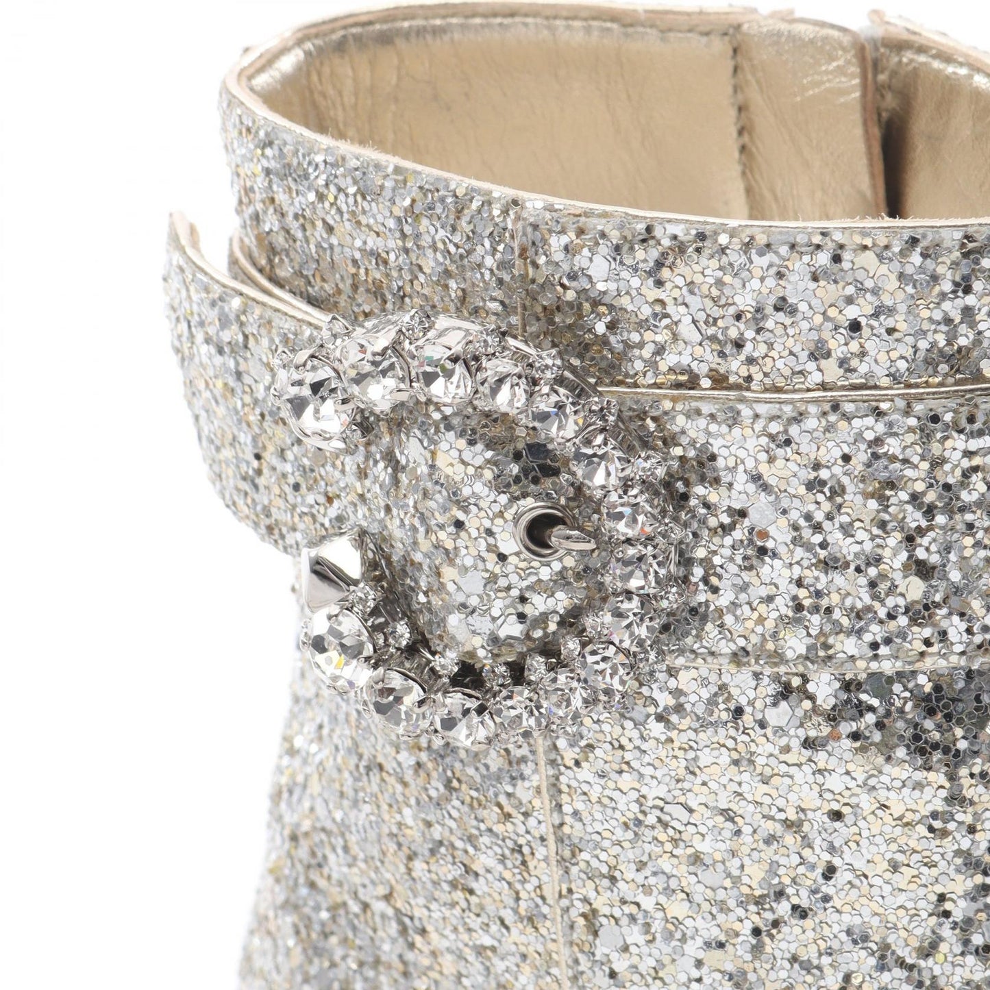 MYAN 45 ビジュー アンクル ブーツ グリッター シルバー ジミーチュウ シューズ JIMMY CHOO