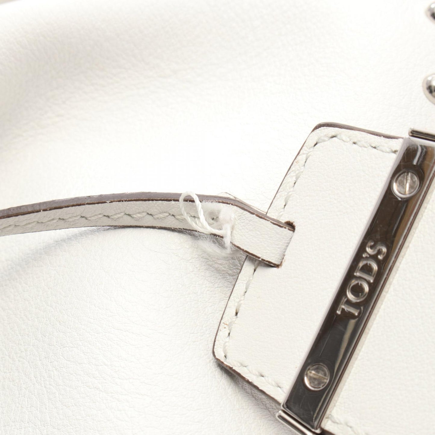 フラワーバッグ スタッズ ショルダーバッグ レザー ホワイト トッズ バッグ TOD'S