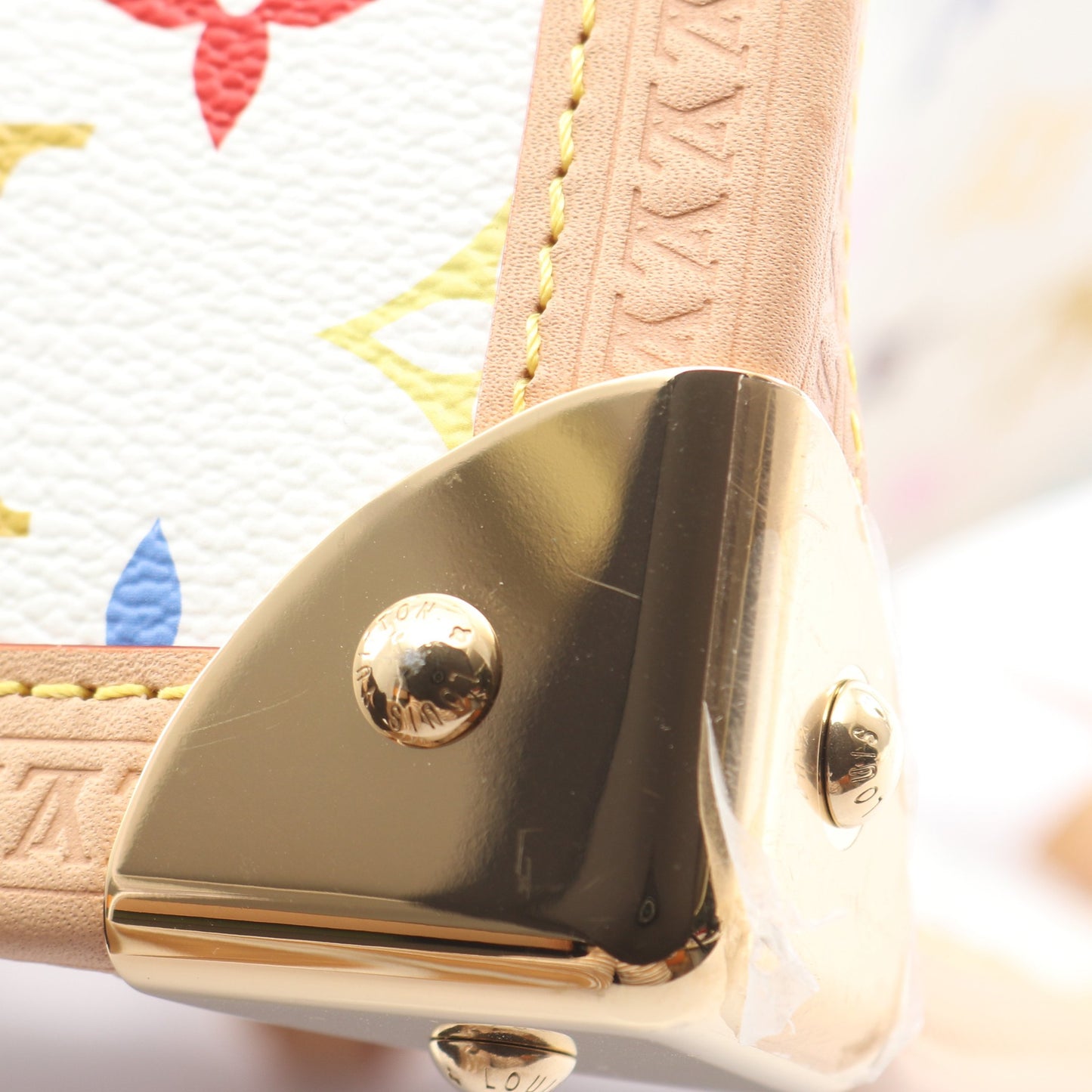 LOUIS VUITTON × 村上隆 オンザゴー トランクMM モノグラムマルチカラー ブロン ショルダーバッグ トートバッグ PVC レザー ホワイト 2WAY ルイヴィトン バッグ LOUIS VUITTON