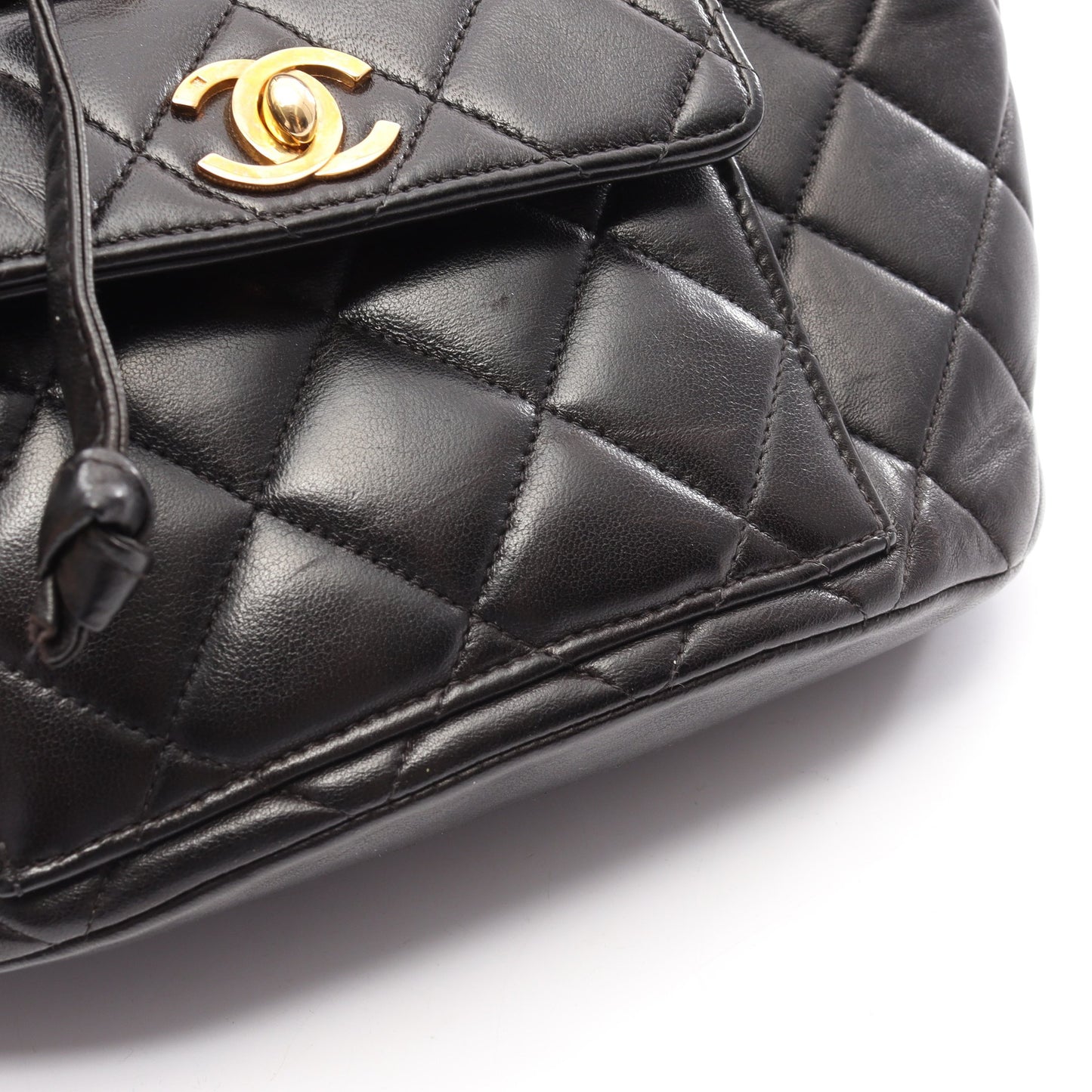 マトラッセ バックパック リュックサック ラムスキン ブラック ゴールド金具 シャネル バッグ CHANEL