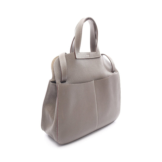 アルザン31 エタン ハンドバッグ トリヨンクレマンス グレーベージュ シルバー金具 2WAY T刻印 エルメス