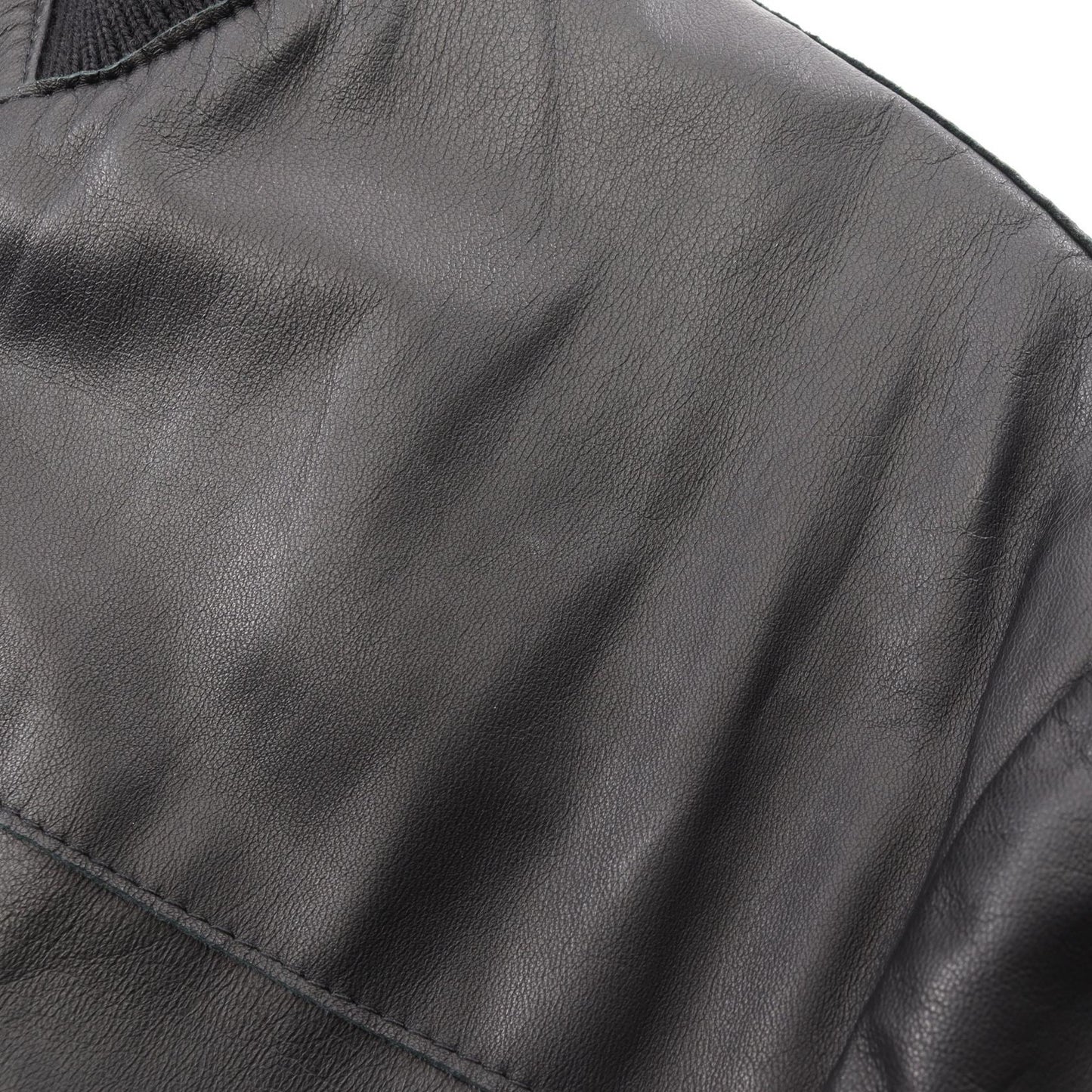 ニット切替 ブルゾン レザージャケット レザー ブラック エンポリオアルマーニ アウター EMPORIO ARMANI