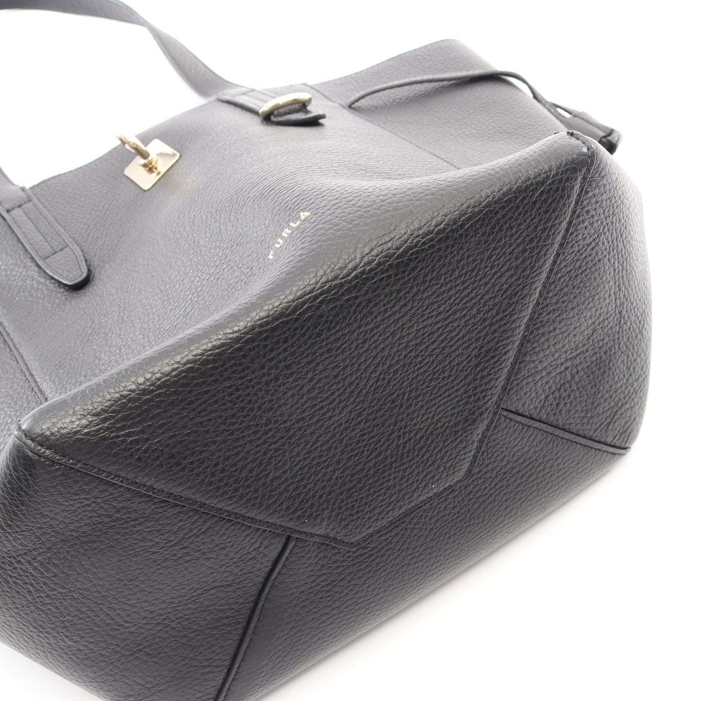 NET ネット M ショルダーバッグ トートバッグ レザー ブラック フルラ バッグ FURLA