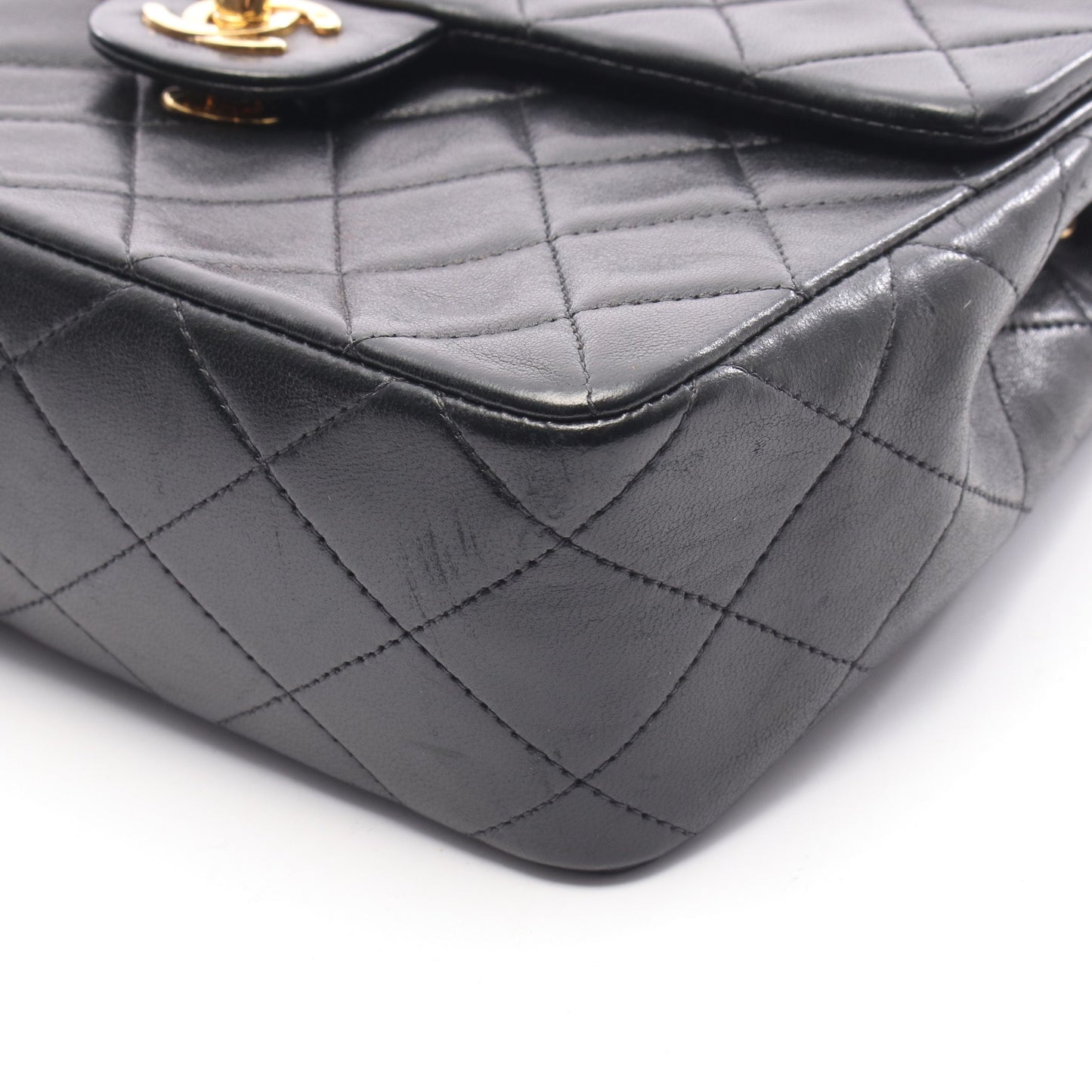 ミニマトラッセ20 チェーンショルダーバッグ ラムスキン ブラック ゴールド金具 シャネル バッグ CHANEL