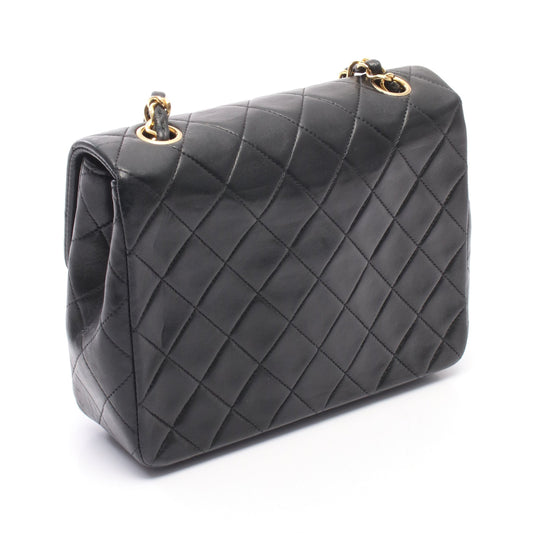 ミニマトラッセ20 チェーンショルダーバッグ ラムスキン ブラック ゴールド金具 シャネル