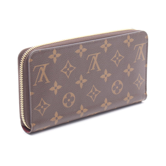 ジッピーウォレット モノグラム フューシャ ラウンドファスナー長財布 PVC ブラウン ピンクパープル ルイヴィトン