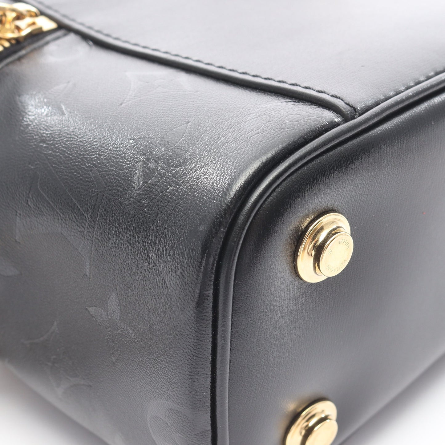 ヴァニティPM モノグラムインク ハンドバッグ バニティバッグ レザー ブラック 2WAY ルイヴィトン バッグ LOUIS VUITTON