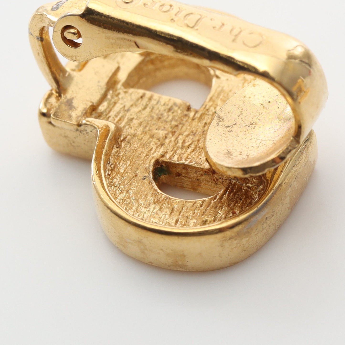 CDロゴ イヤリング GP ラインストーン ゴールド クリア クリスチャンディオール アクセサリー Christian Dior
