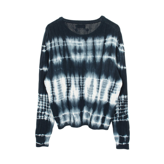 Tie-Dye Cable Knit タイダイ柄 ケーブル ニット コットン ダークブルー ホワイト ポロラルフローレン トップス Polo Ralph Lauren