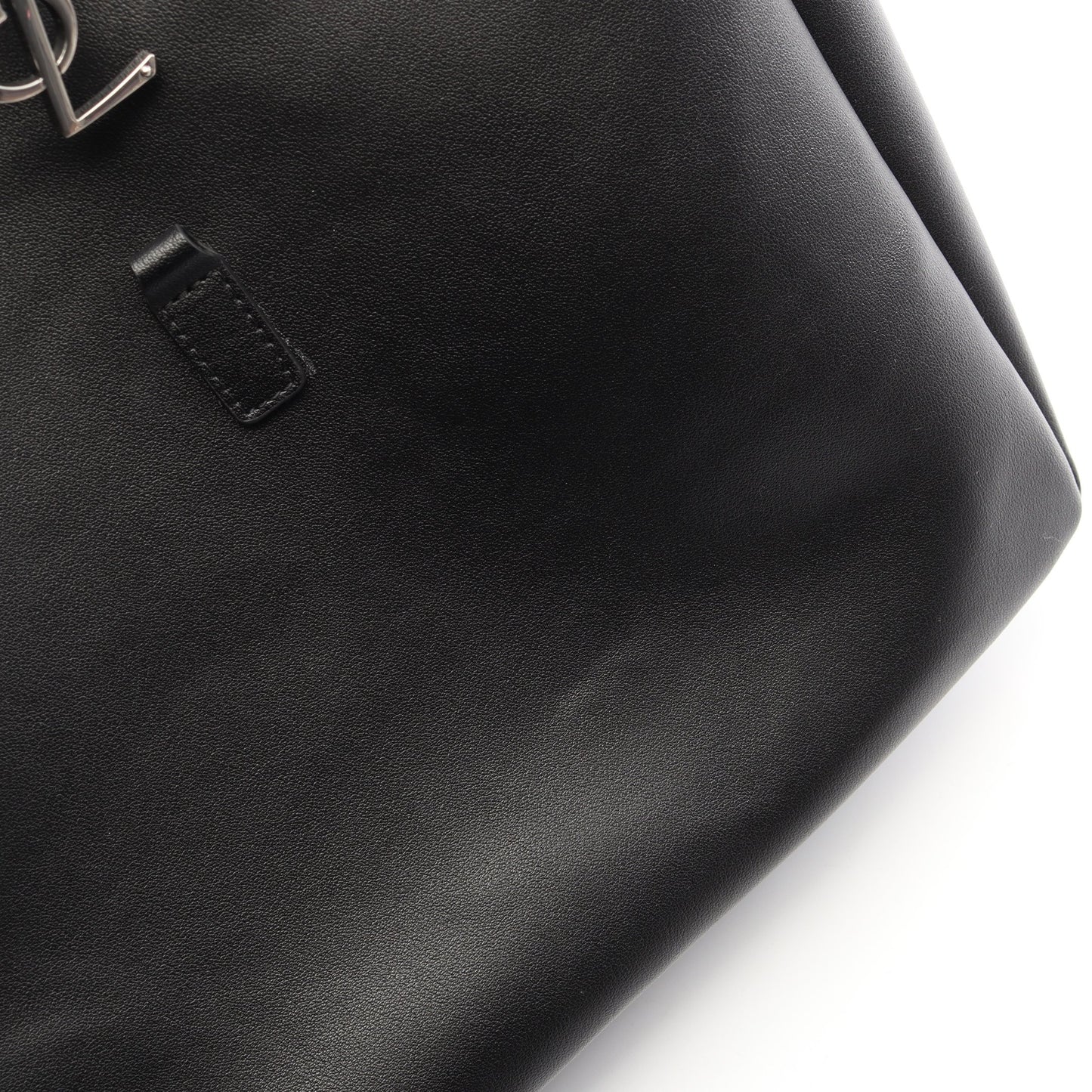 LE 5 A 7 ソフト ラージ ショルダーバッグ レザー ブラック サンローランパリ バッグ SAINT LAURENT PARIS