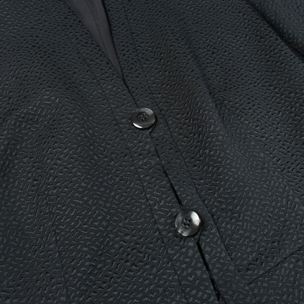 ペプラム ノーカラージャケット ウール シルク ネイビー アルマーニコレッツォーニ アウター Armani Collezioni