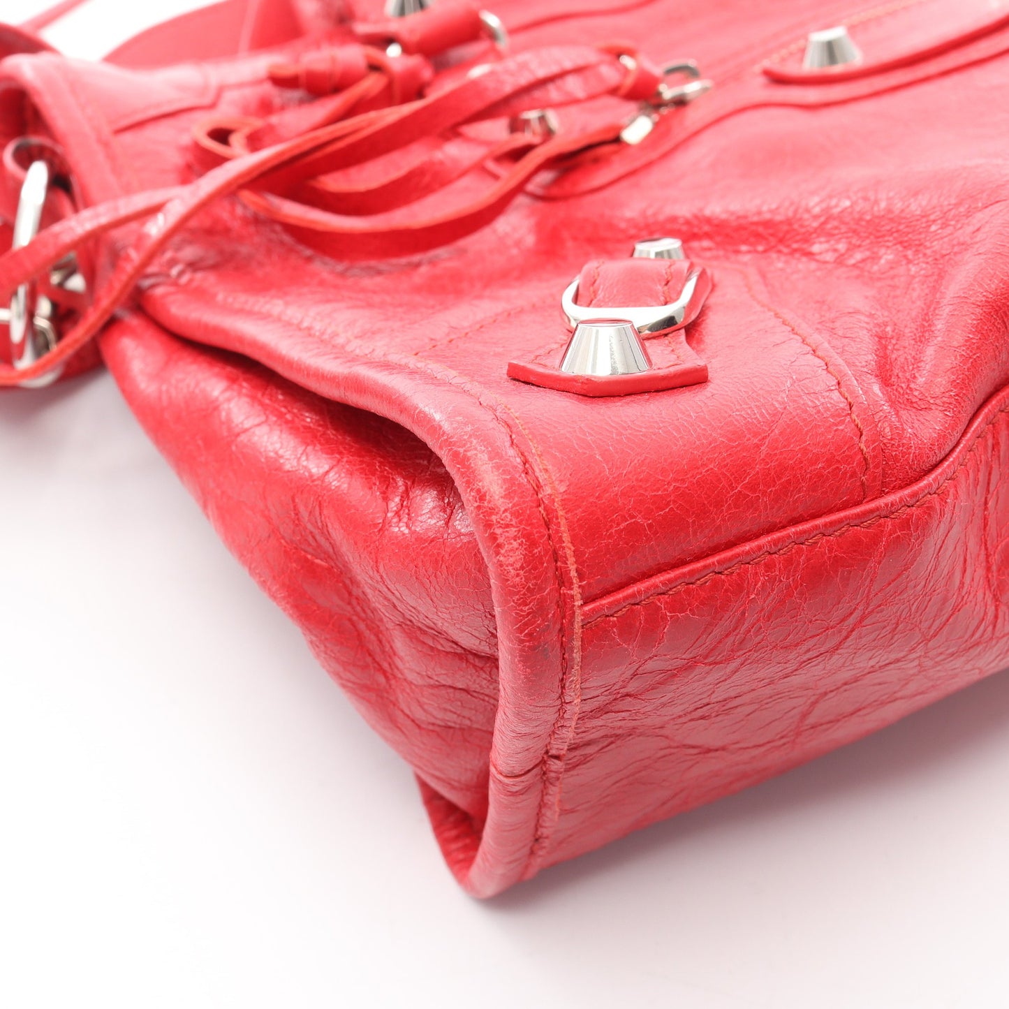 Le City Small ル シティ スモール 2WAY ハンドバッグ レザー レッド バレンシアガ バッグ BALENCIAGA