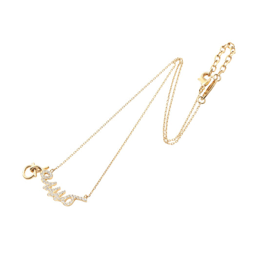 AMO ガンチーニ ネックレス GP ラインストーン ゴールド クリア サルヴァトーレフェラガモ