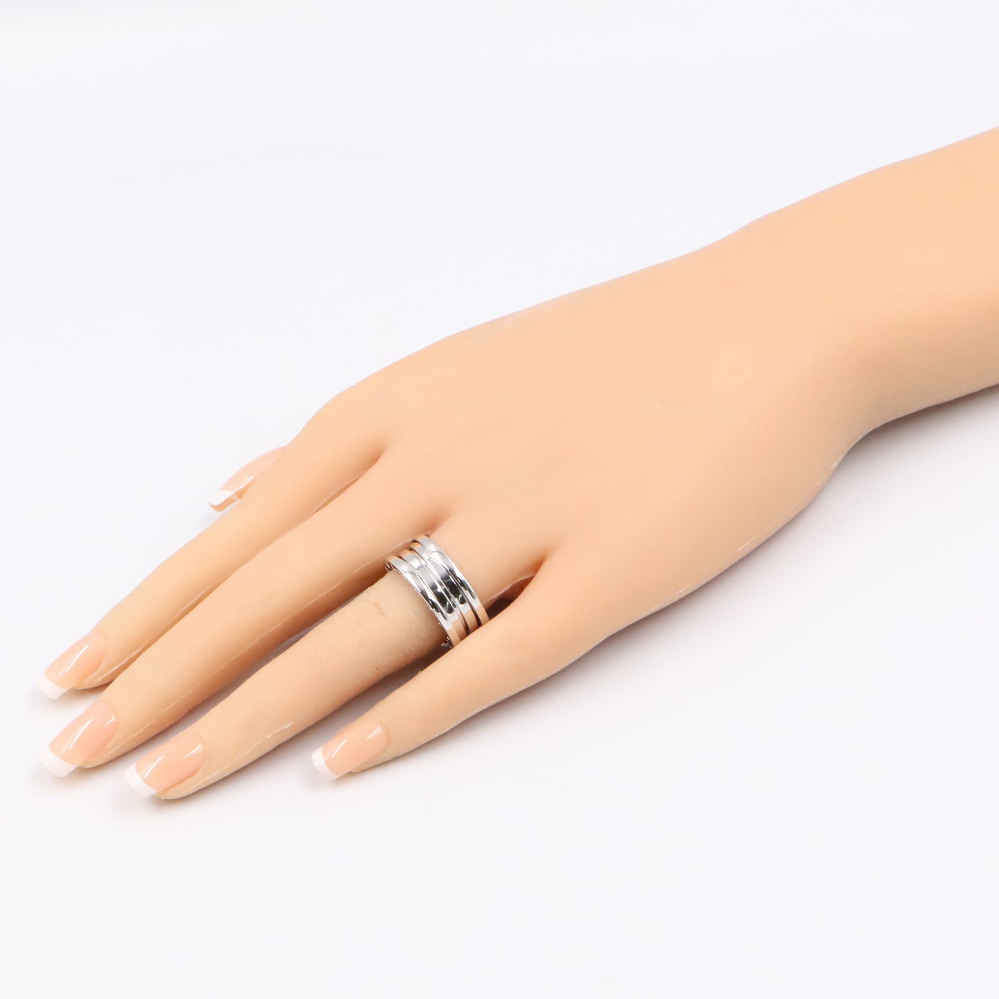 B-zero1 ビーゼロワン リング 3バンド リング 指輪 K18WG ホワイトゴールド ブルガリ アクセサリー BVLGARI