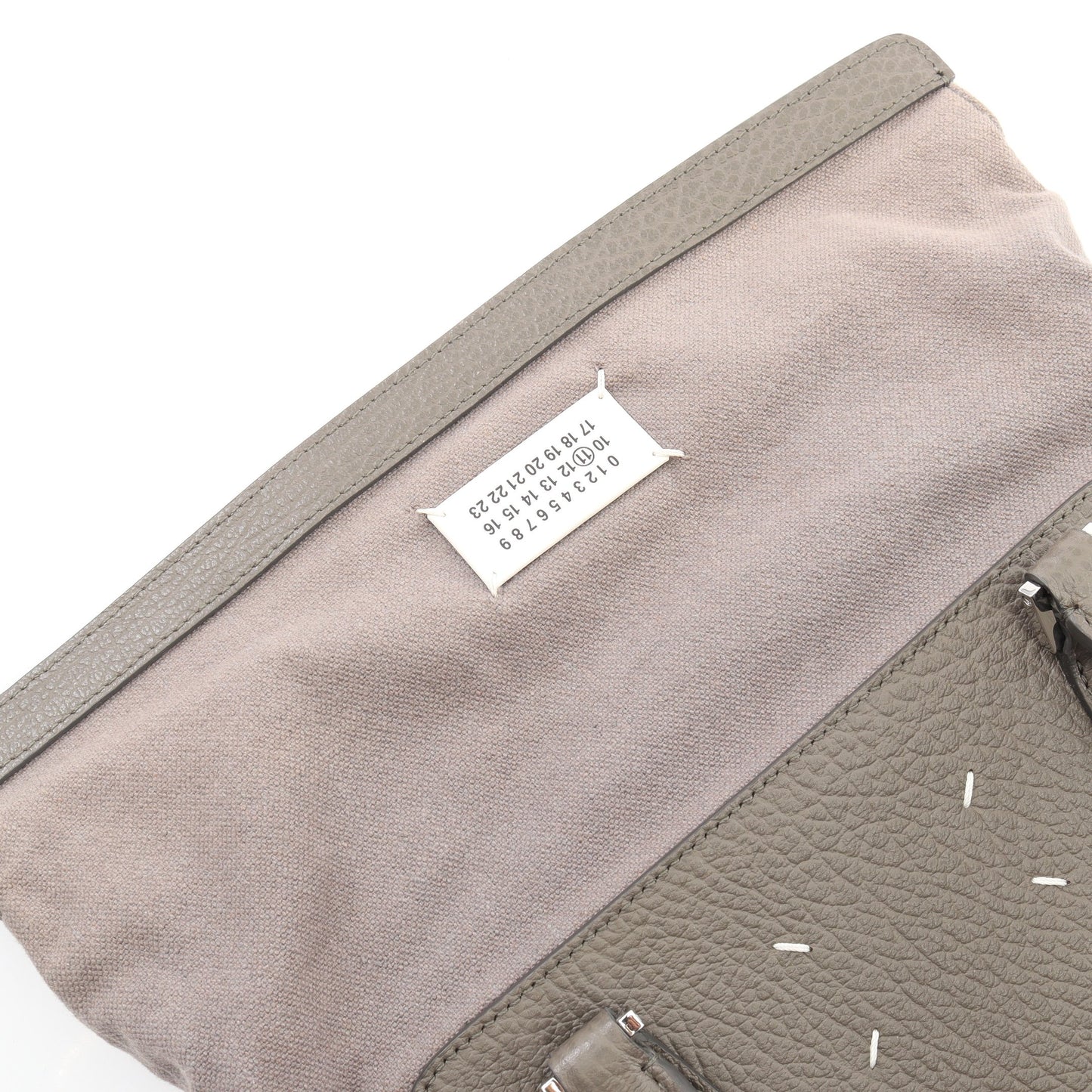 5AC 2WAY ハンドバッグ トートバッグ キャンバス レザー グレー メゾンマルジェラ11 バッグ Maison Margiela 11