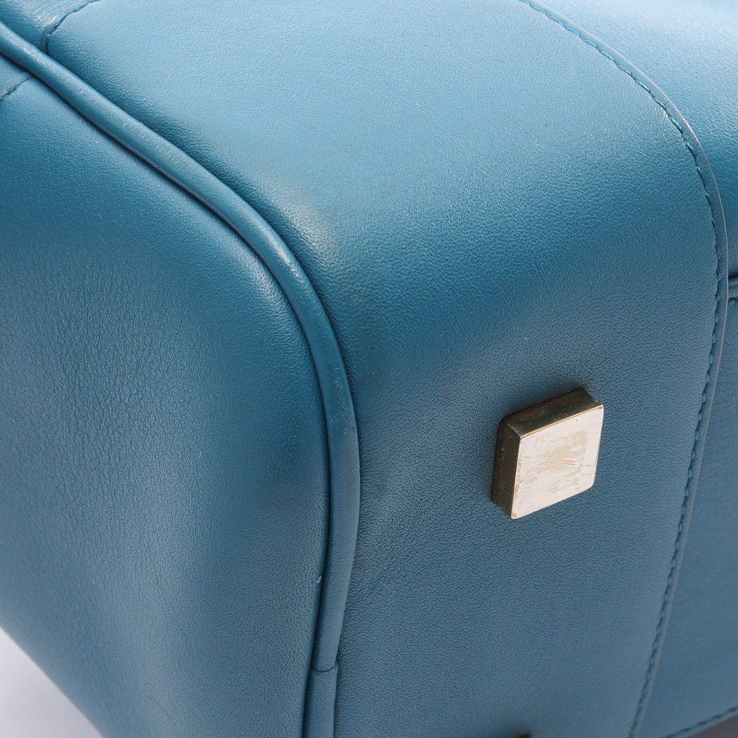 アマソナ19 スクエア 2WAY ハンドバッグ レザー ブルー ロエベ バッグ LOEWE
