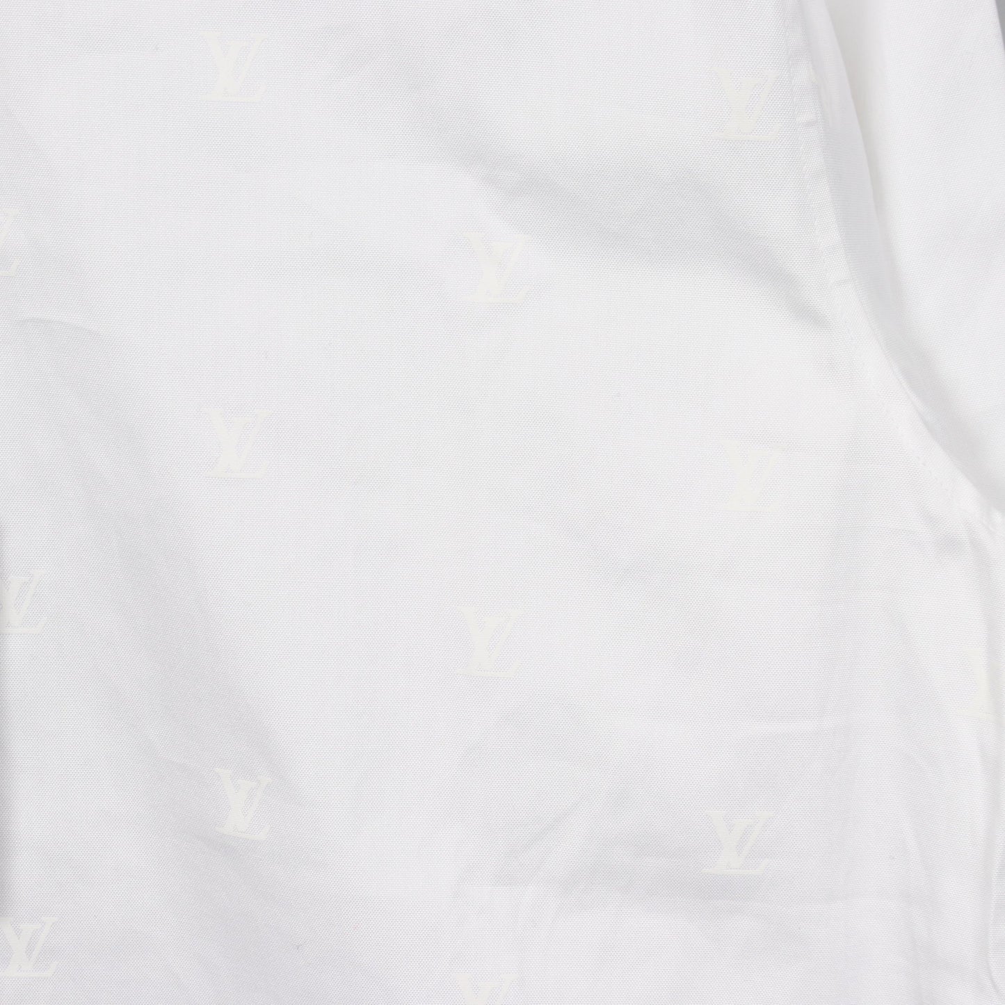 LVロゴ 総柄 シャツ コットン ホワイト ルイヴィトン トップス LOUIS VUITTON