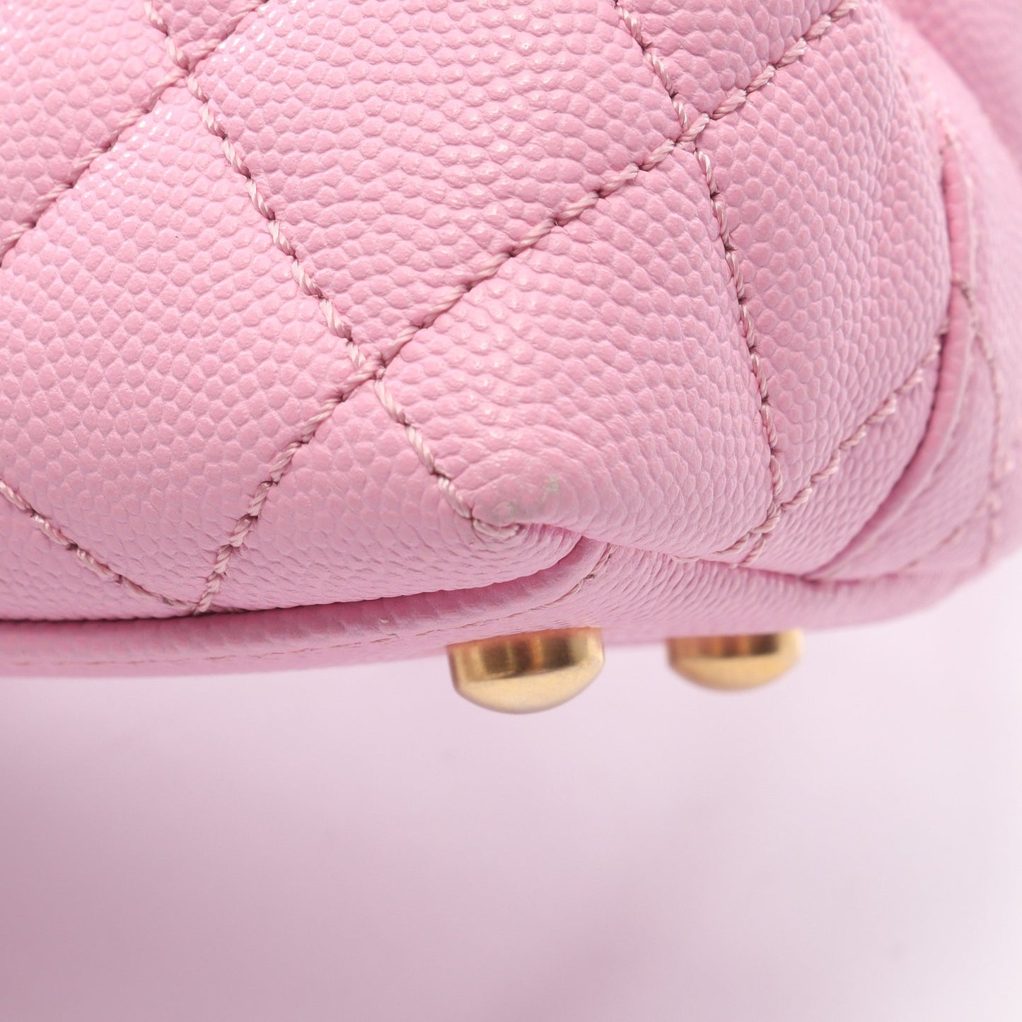 ココハンドルXXS トップハンドル 2WAY ハンドバッグ キャビアスキン ピンク ゴールド金具 シャネル バッグ CHANEL