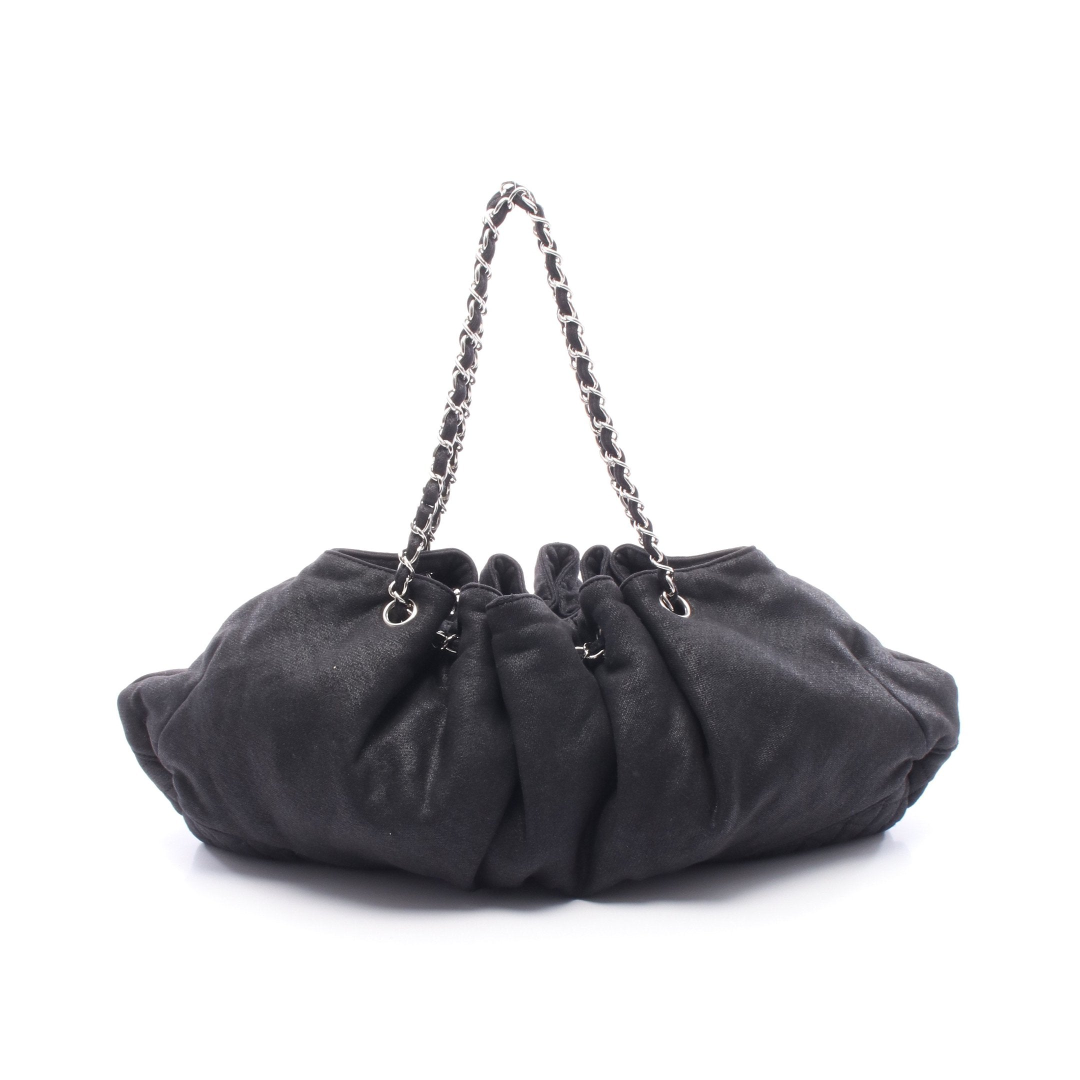 CHANEL メルローズカバス クルーズライン ショルダーバッグ【中古】 メルローズカバス クルーズライン チェーンショルダーバッグ コットン
